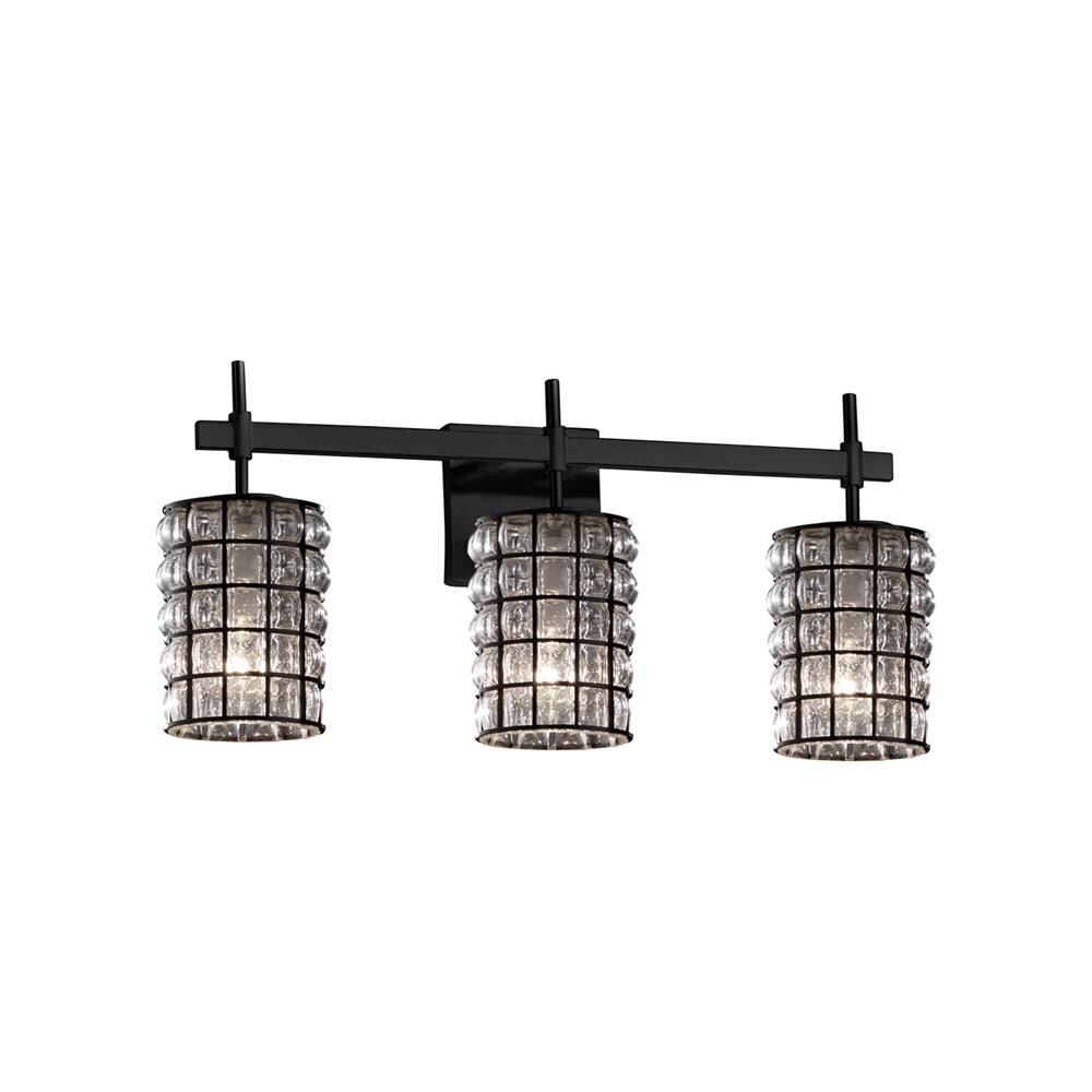 Wire Glass 22 Inch 3 Light Bath Vanity Light by Justice Design Group
