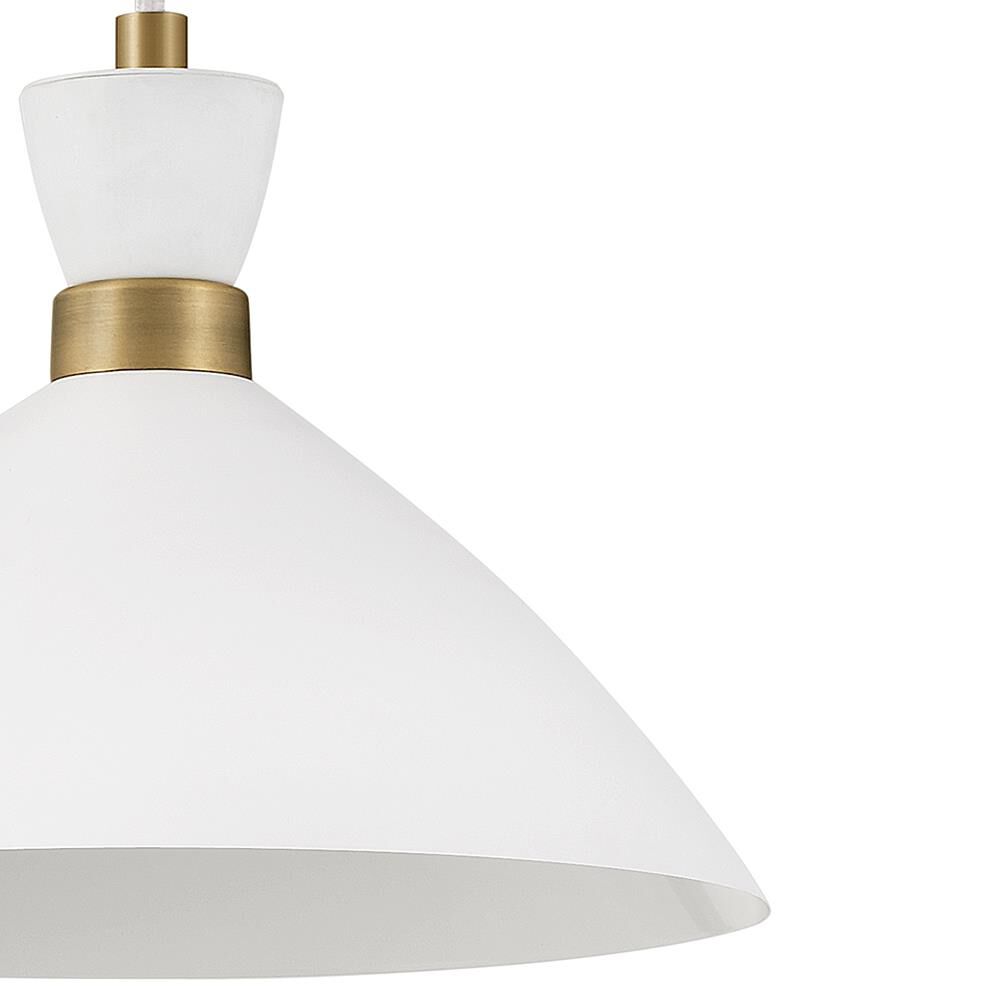 Shown in Matte White With Heritage Brass Accents finish