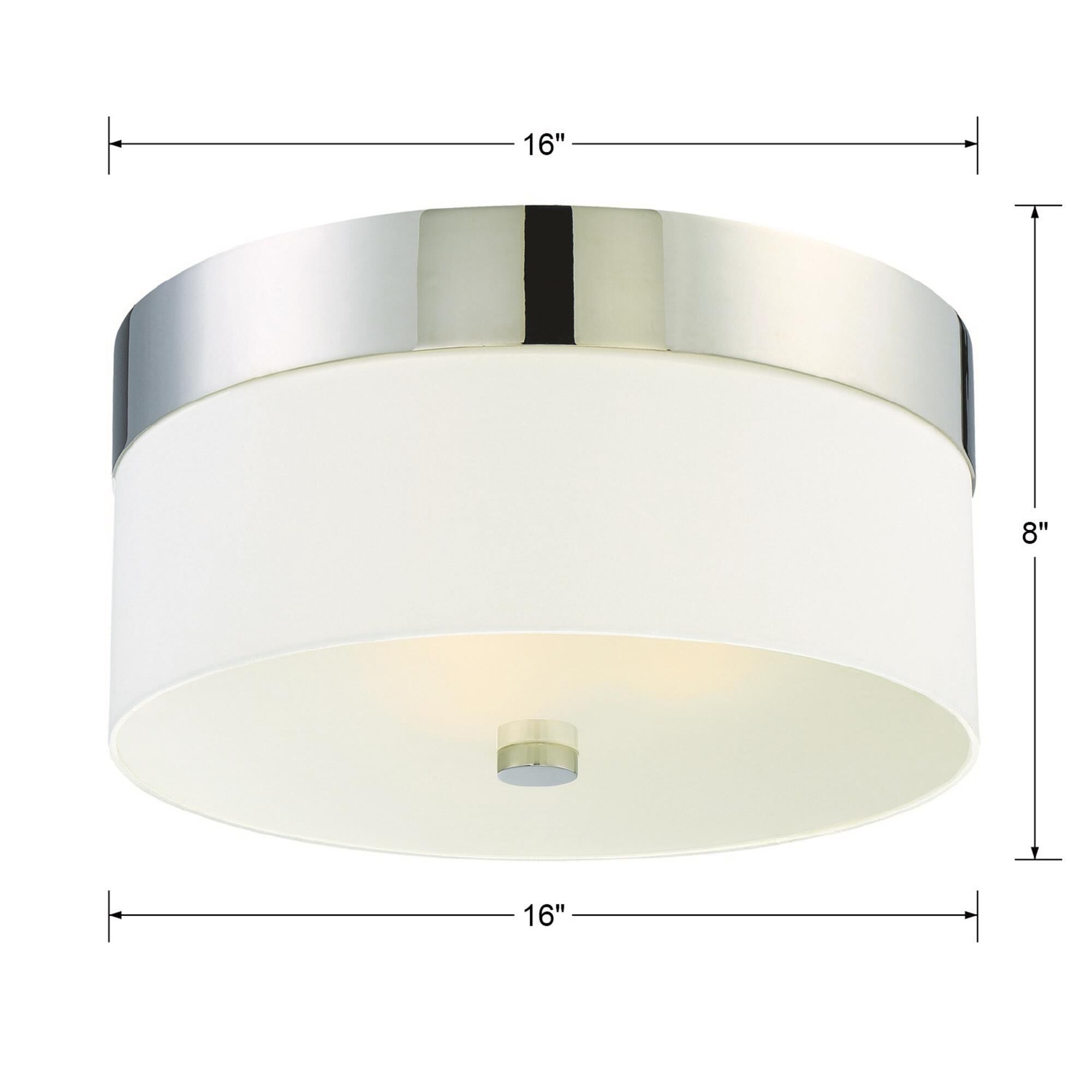 Shown in Polished Nickel finish and Silk glass and White shade