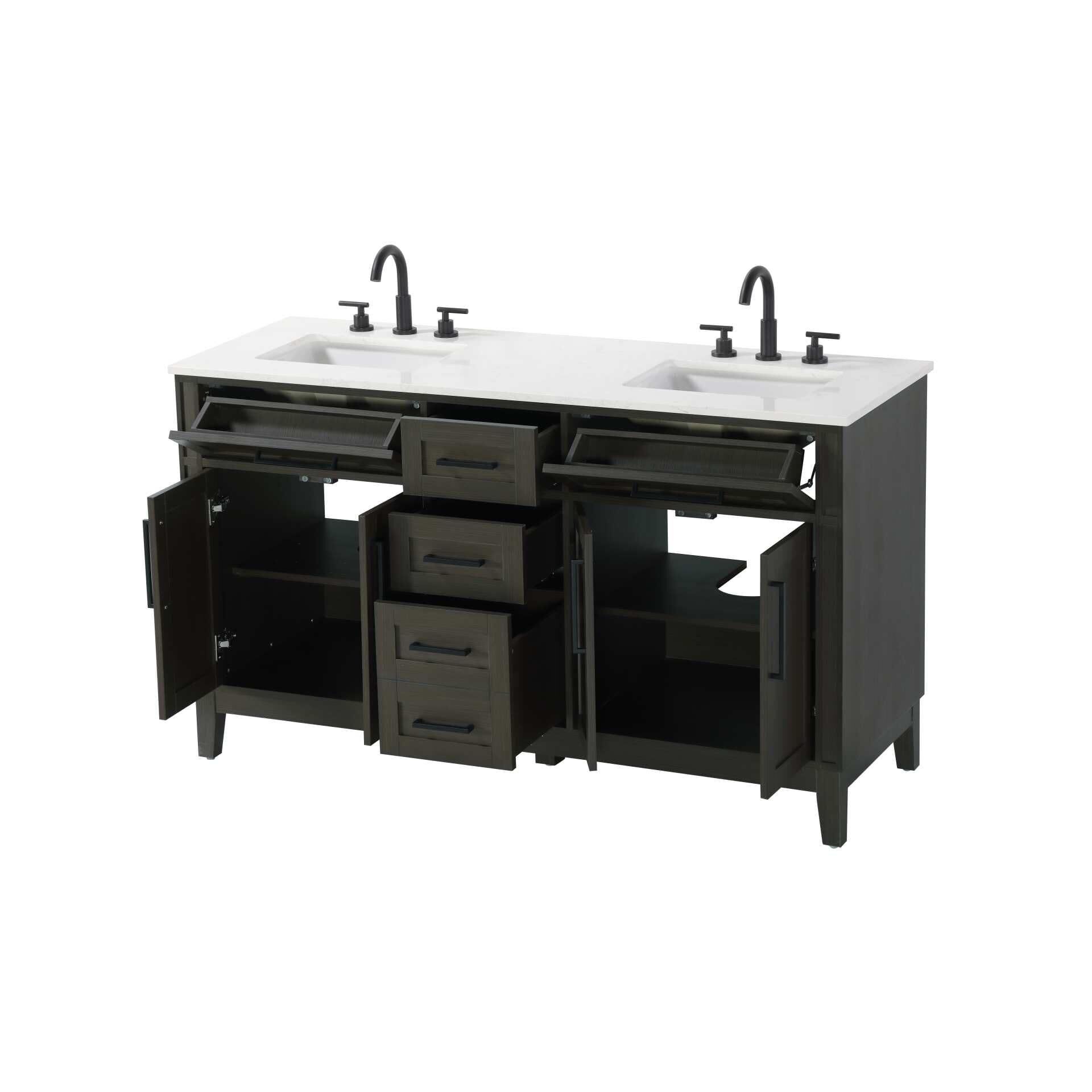 Virginia 60 Inch Bath Vanity by Elegant Decor