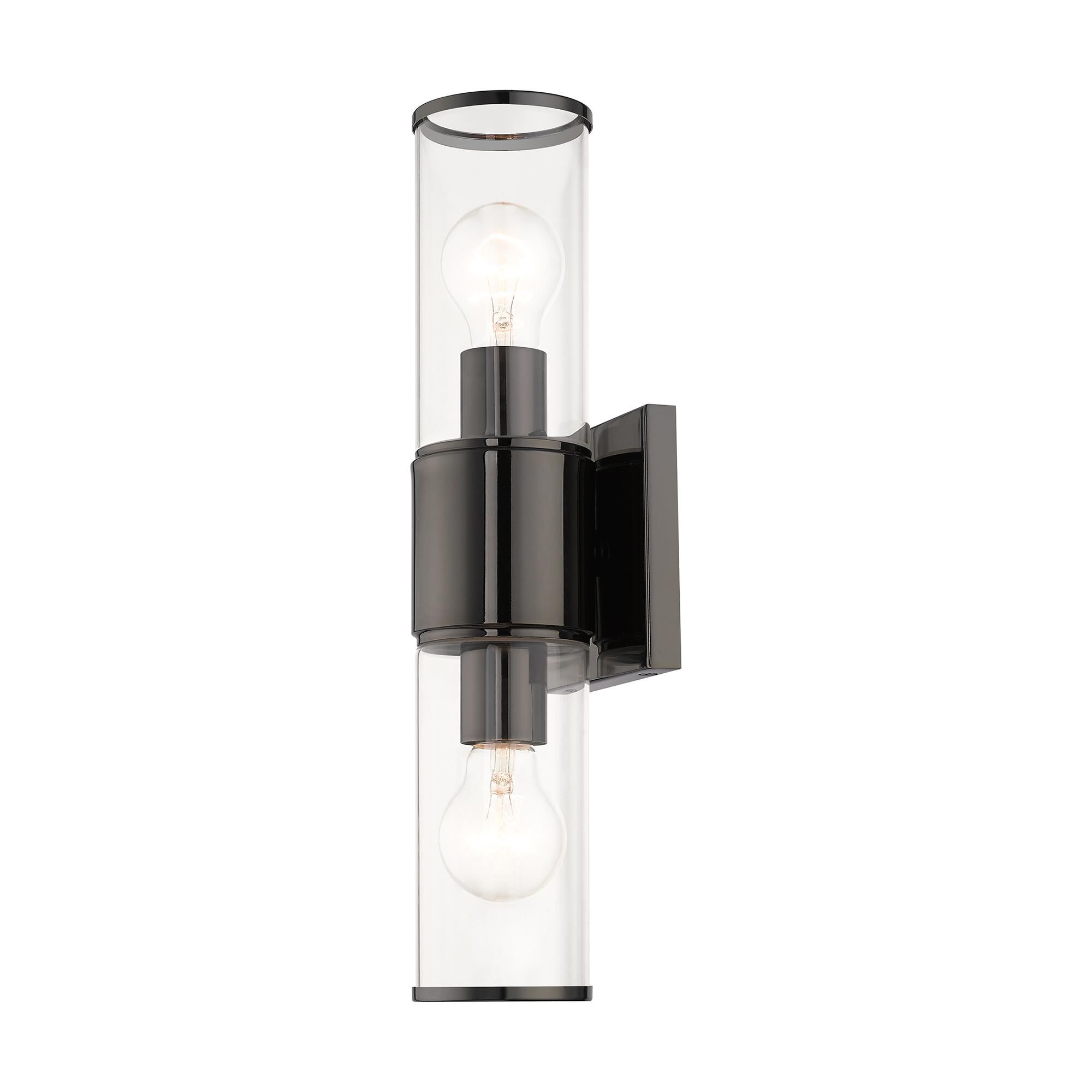 Shown in Black Chrome finish and Clear  glass