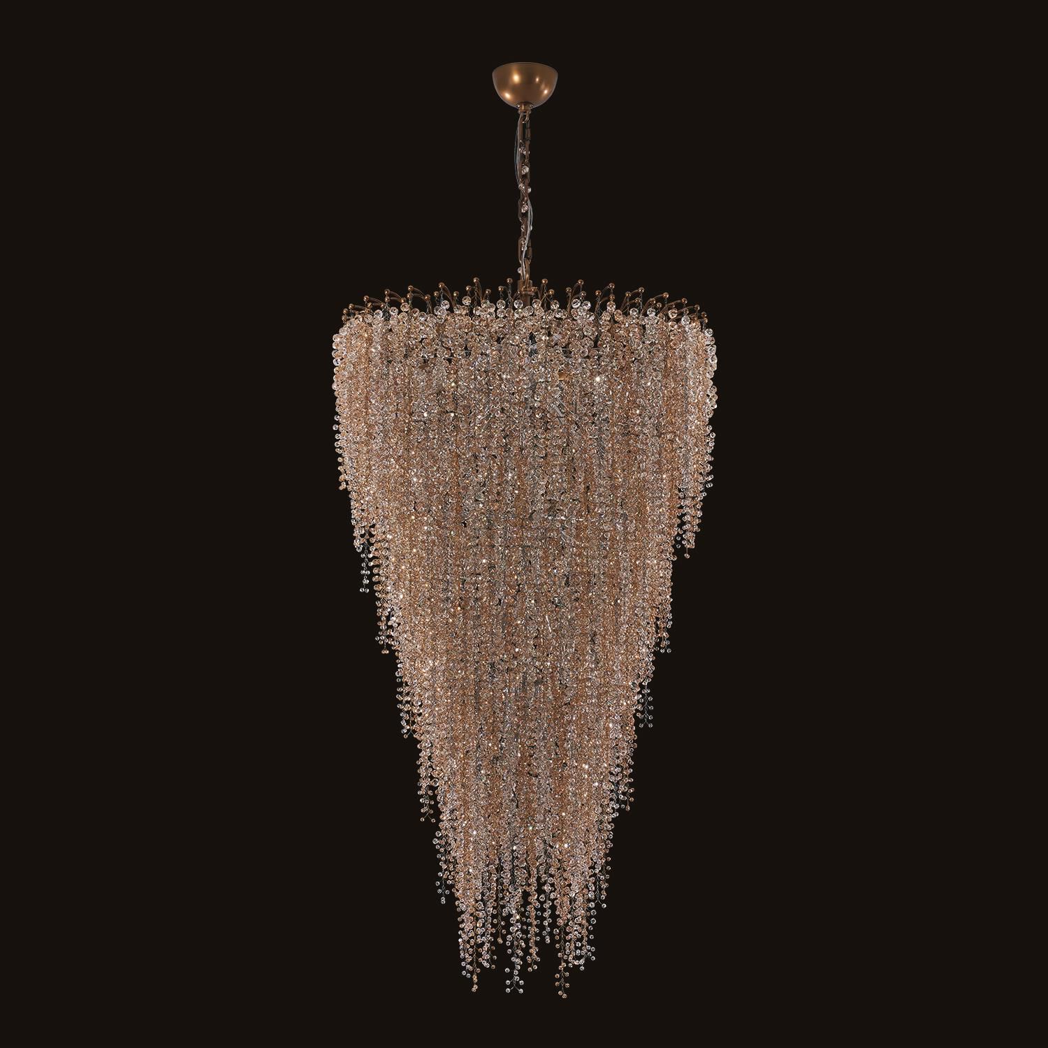 Shown in True Brass finish and Champagne Gold and Clear crystal