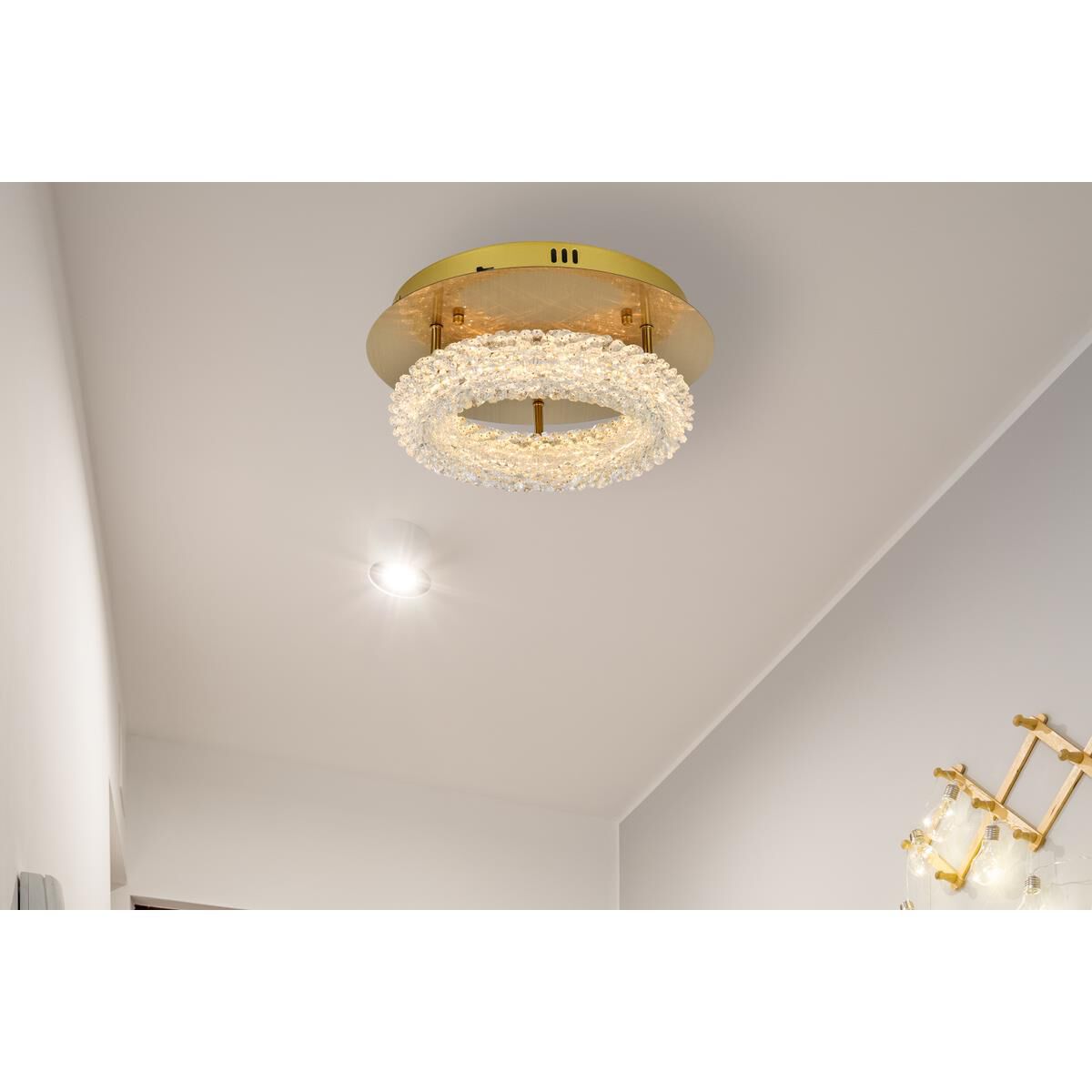 Bowen 14 Inch Semi Flush Mount by Elegant Lighting
