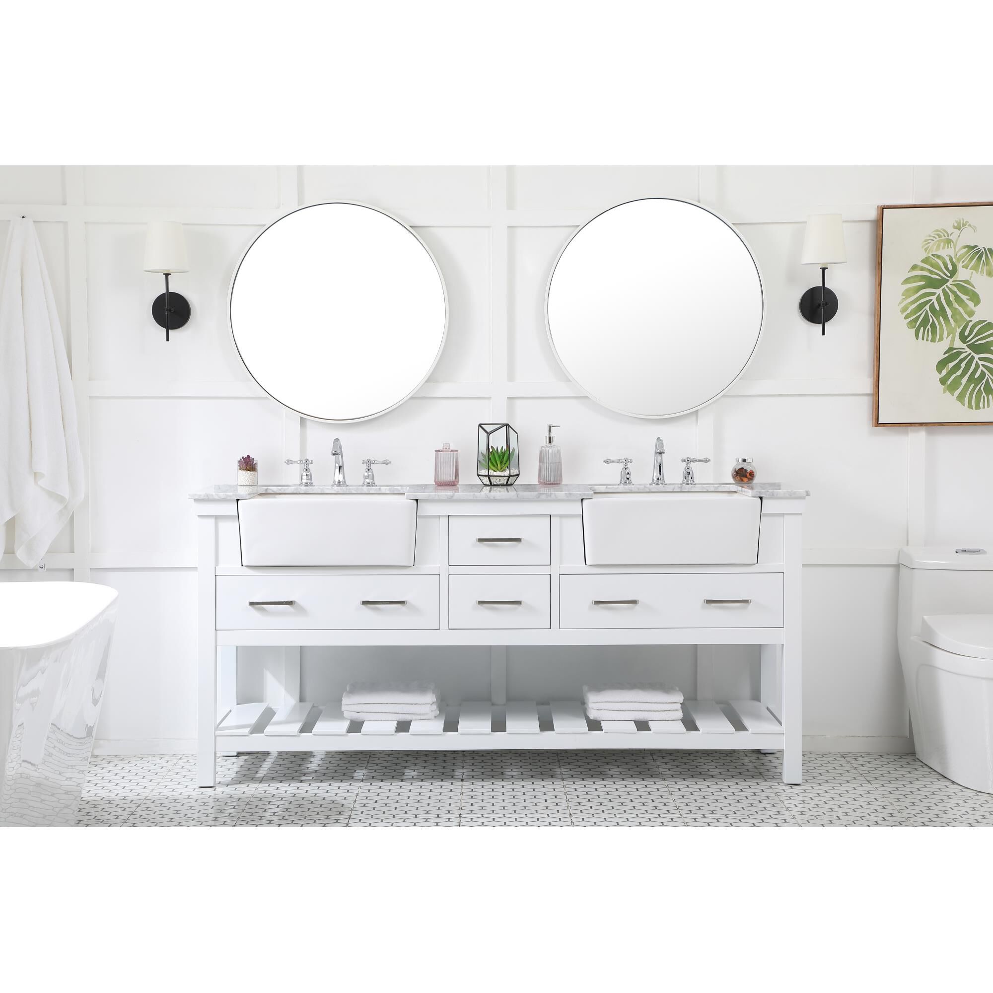 Shown in White finish