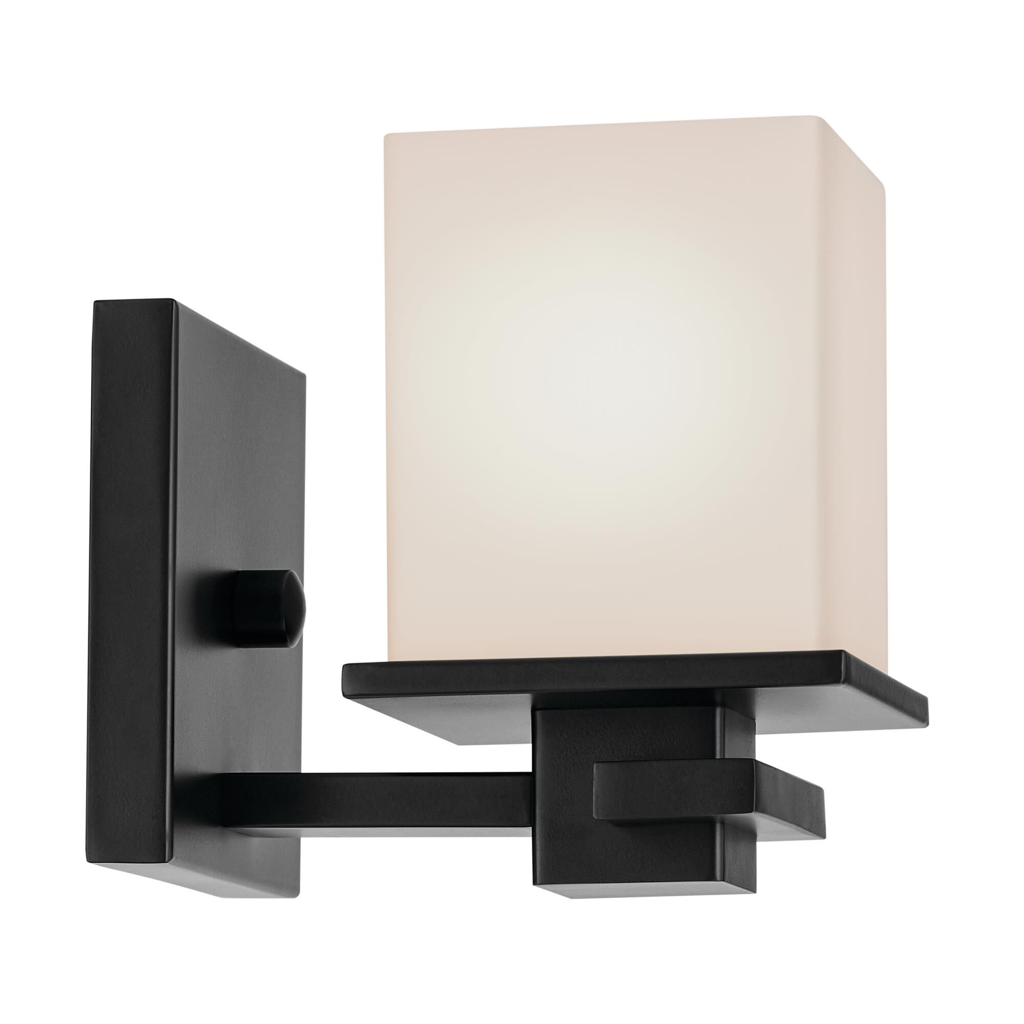 Shown in Black finish and Satin Etched Cased Opal glass