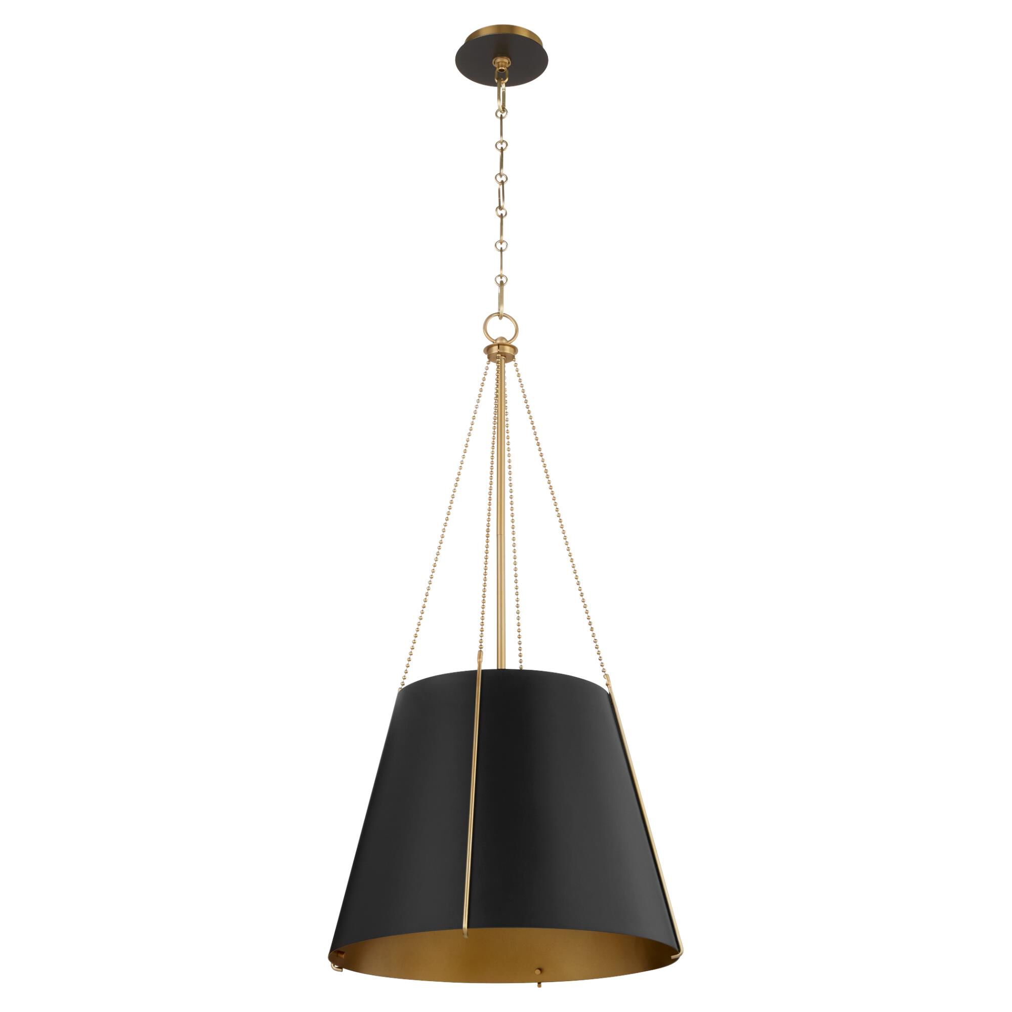 Shown in Matte Black W/ Aged Brass finish