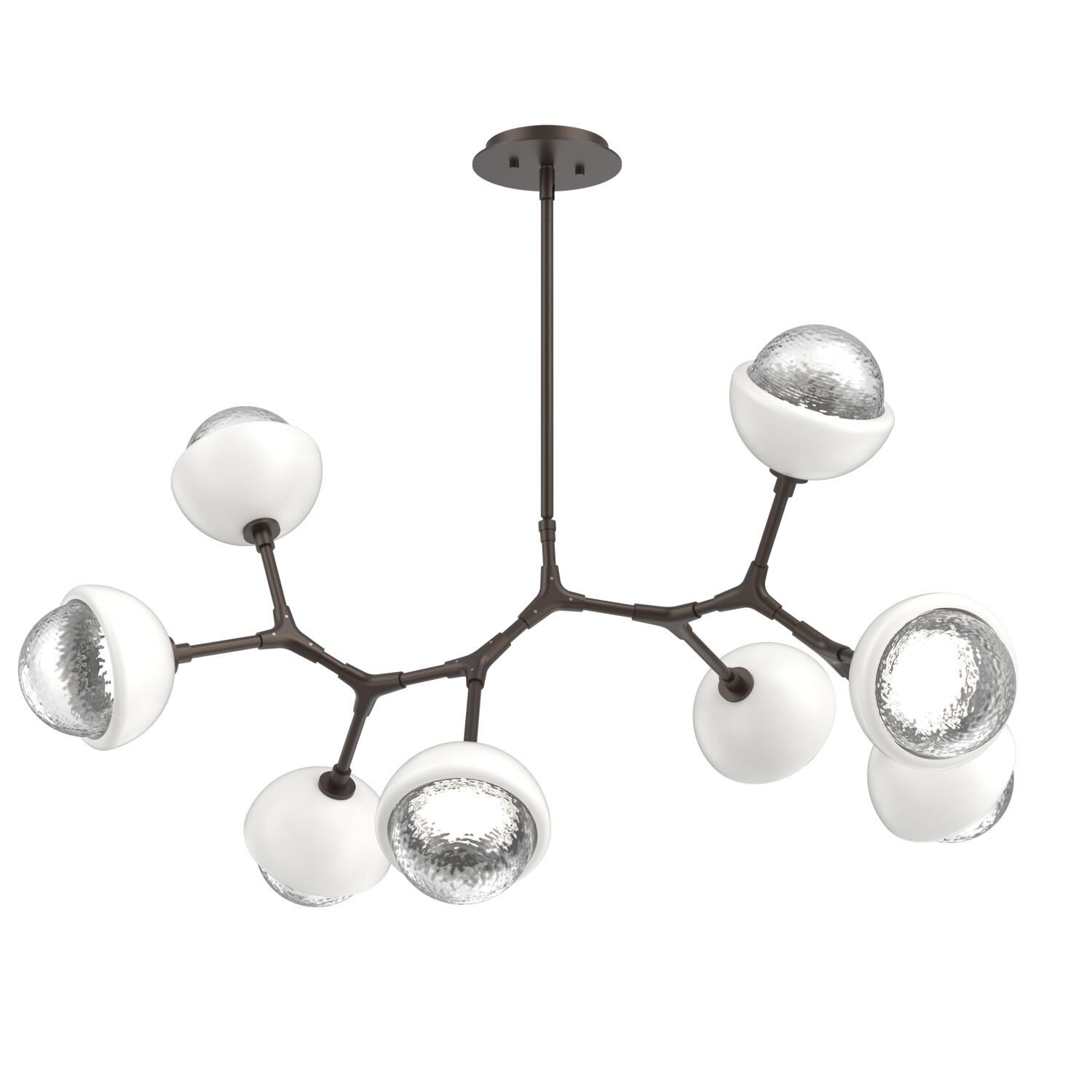 Shown in Flat Bronze finish and Clear glass and Salt White accent