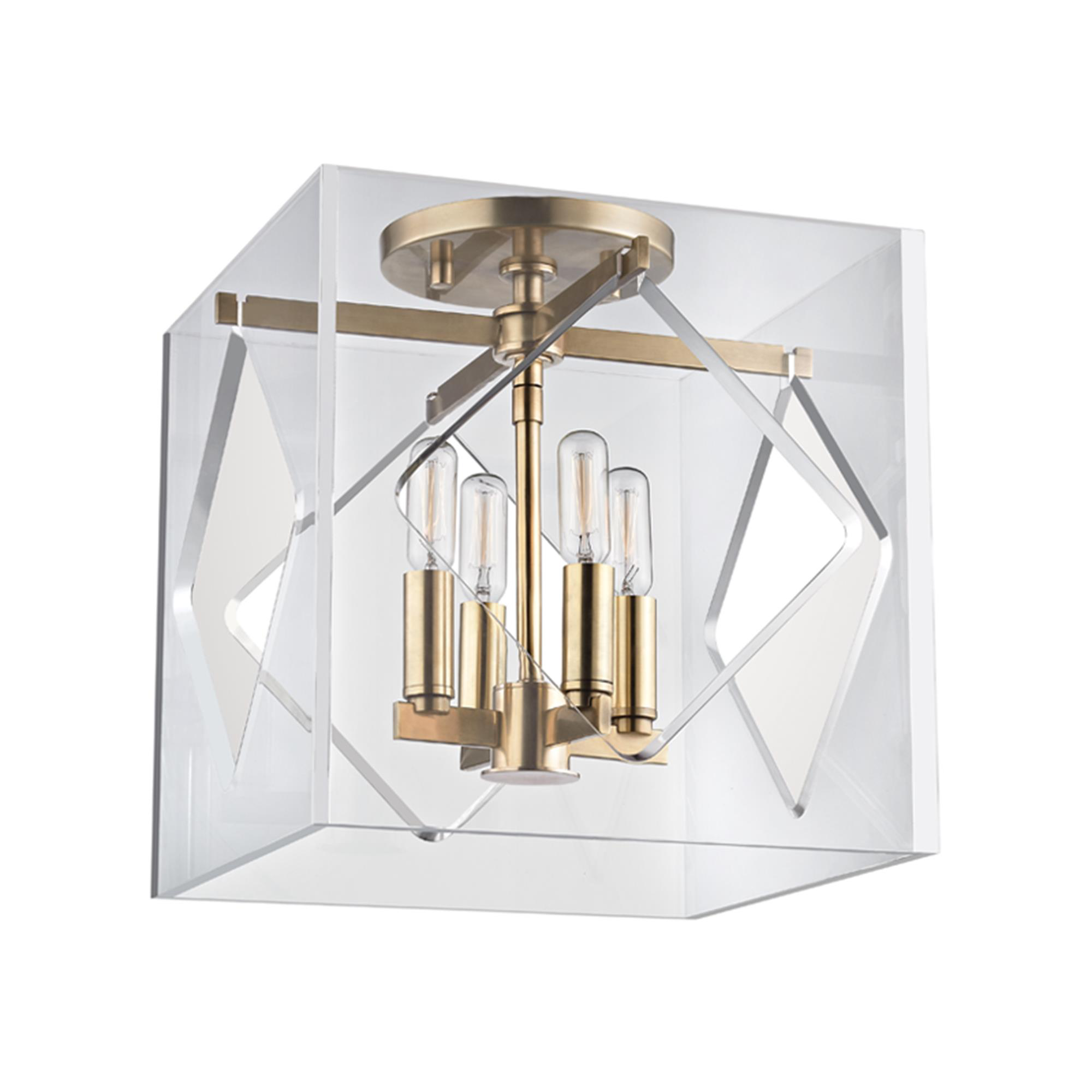 Travis 12 Inch 4 Light Flush Mount,