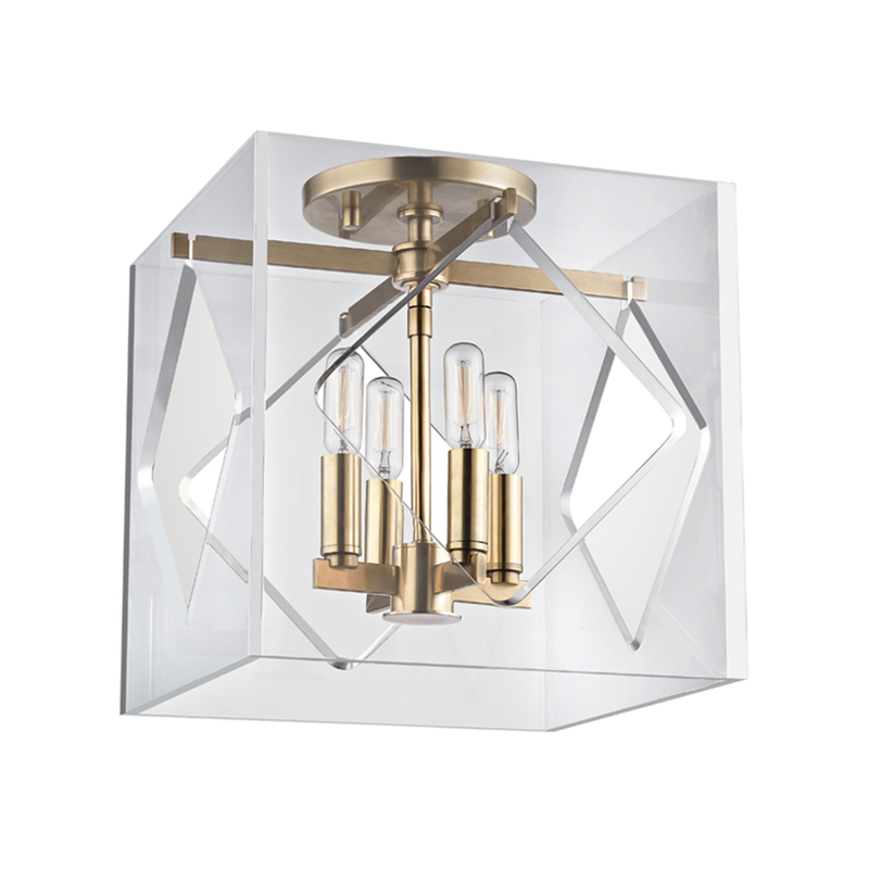 Travis 12 Inch 4 Light Flush Mount by Hudson Valley Lighting