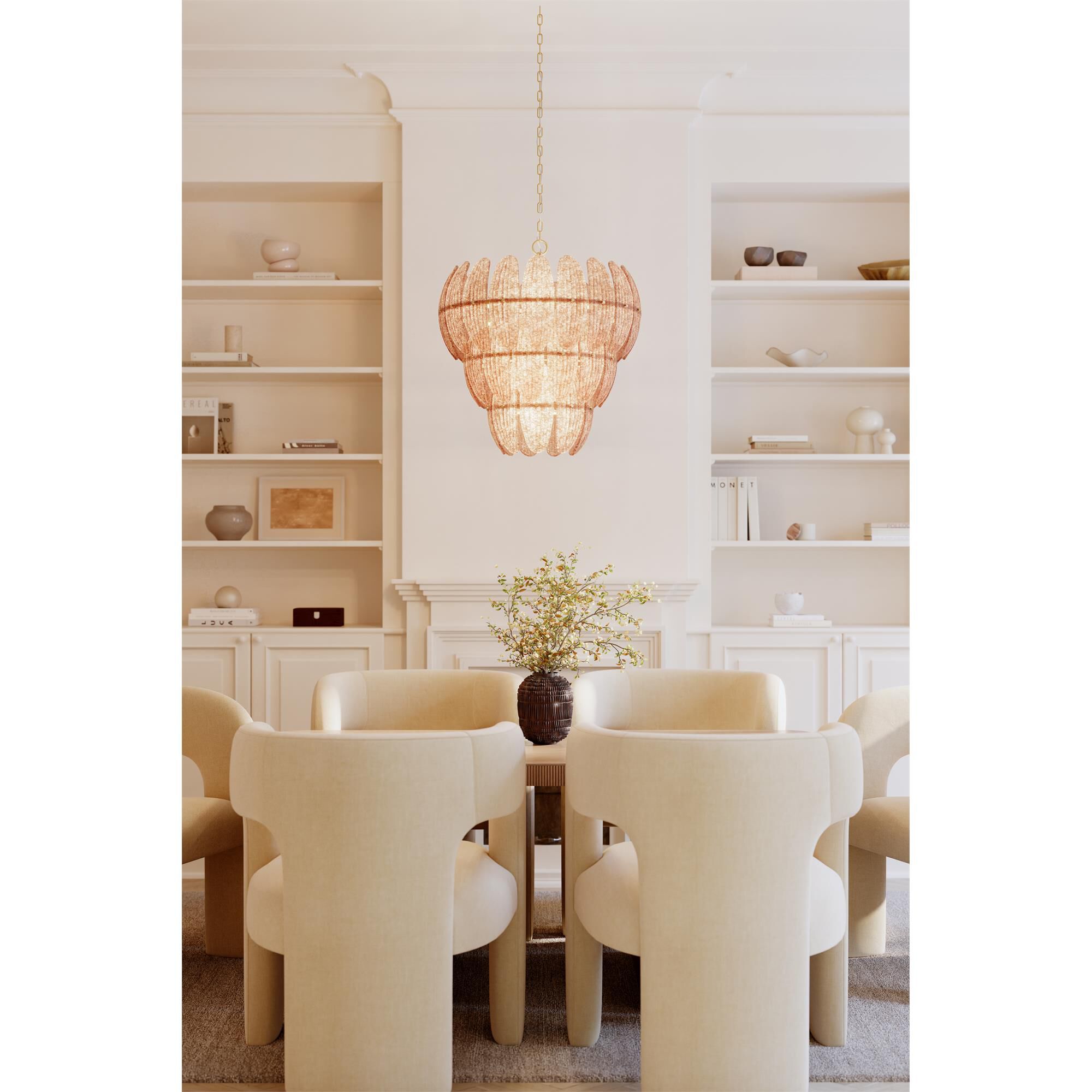 Shown in Legacy Brass finish and Brown Textured shade