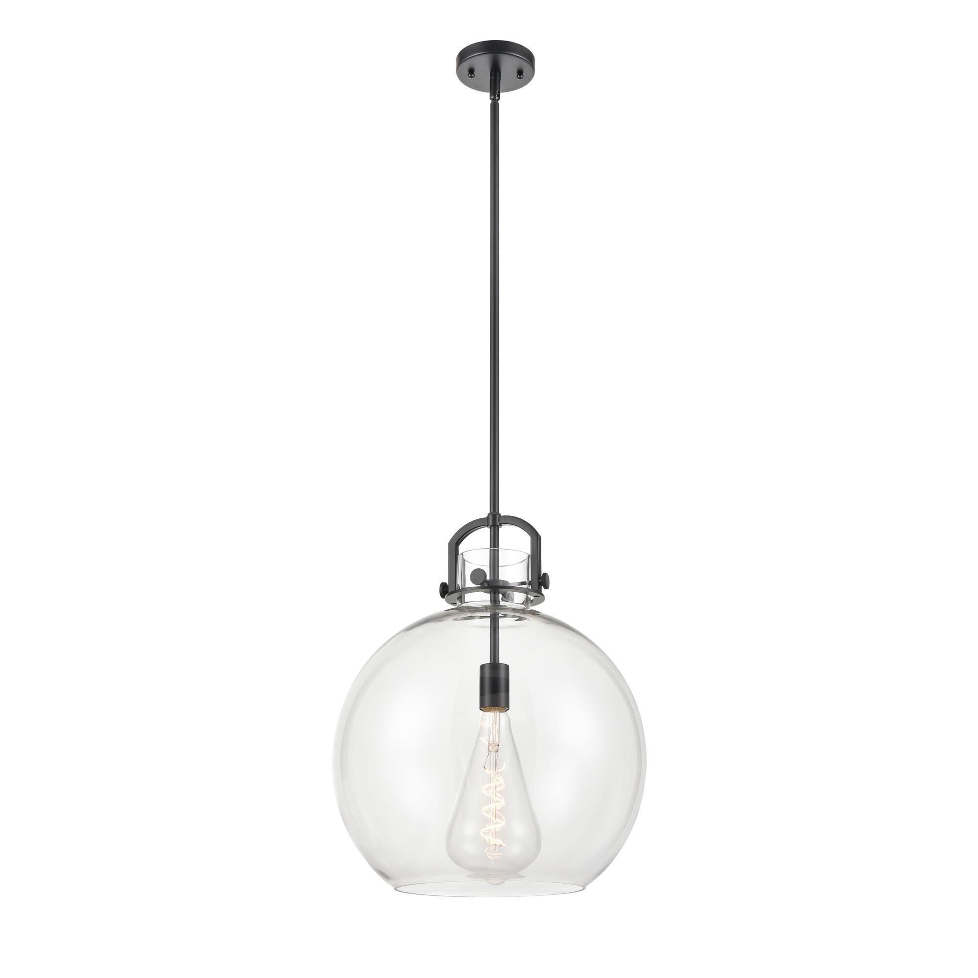 Shown in Matte Black finish and Clear glass