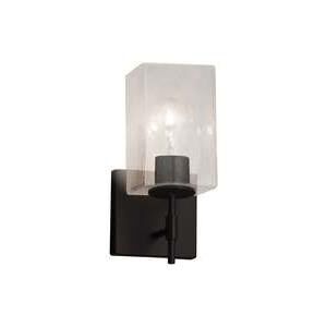 Shown in Matte Black finish and Artisan glass and Seeded shade and Cylinder with Flat Rim accent