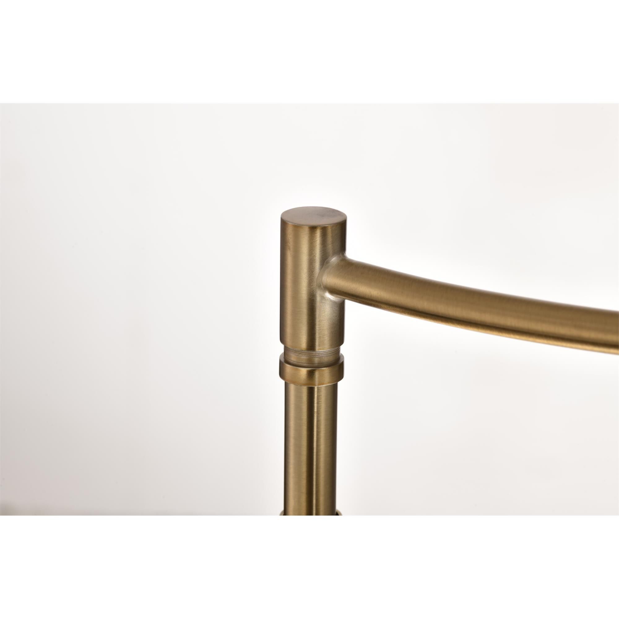 Shown in Burnished Brass finish and White Opal glass