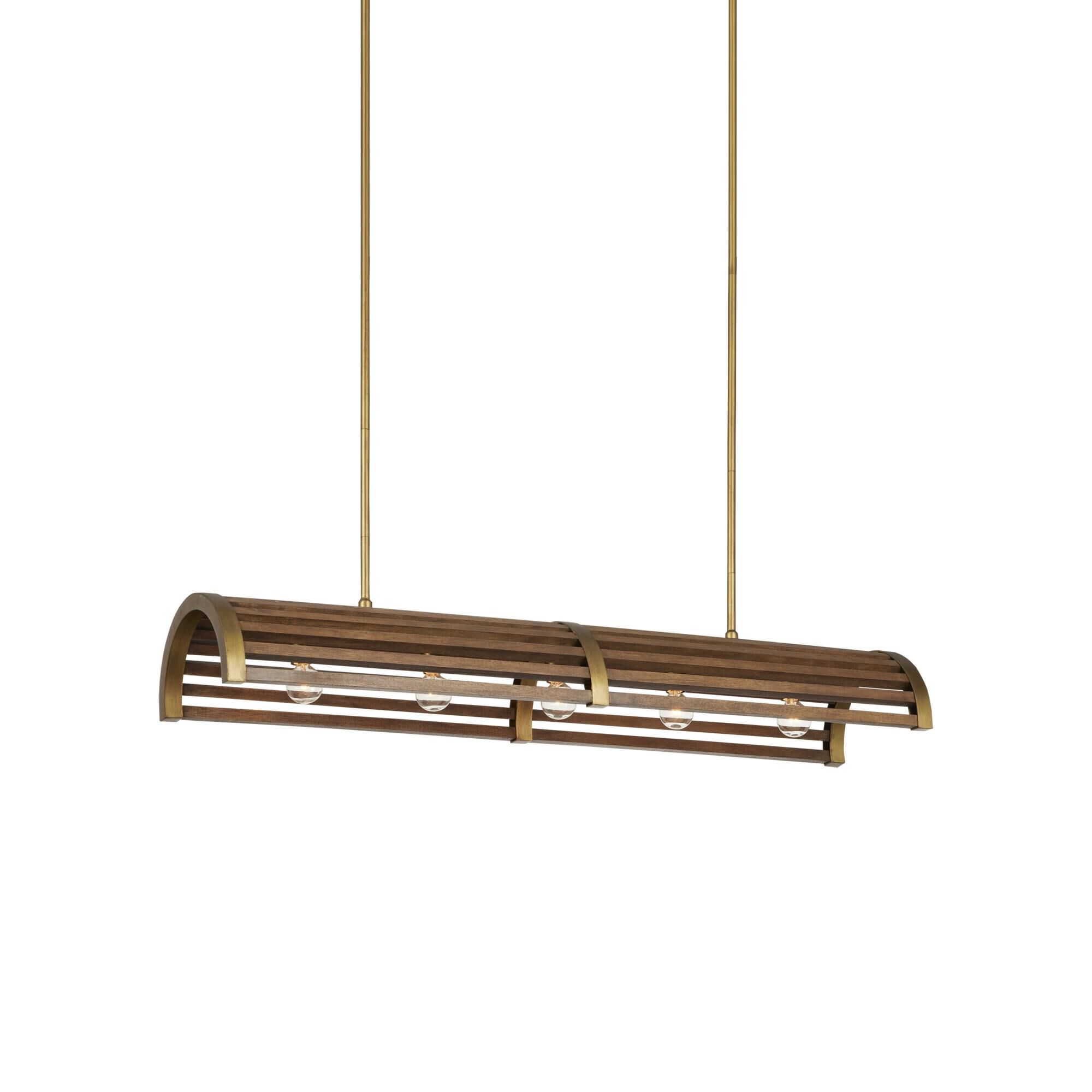 Woodbine 42 Inch 5 Light Linear Suspension Light by Currey and Company