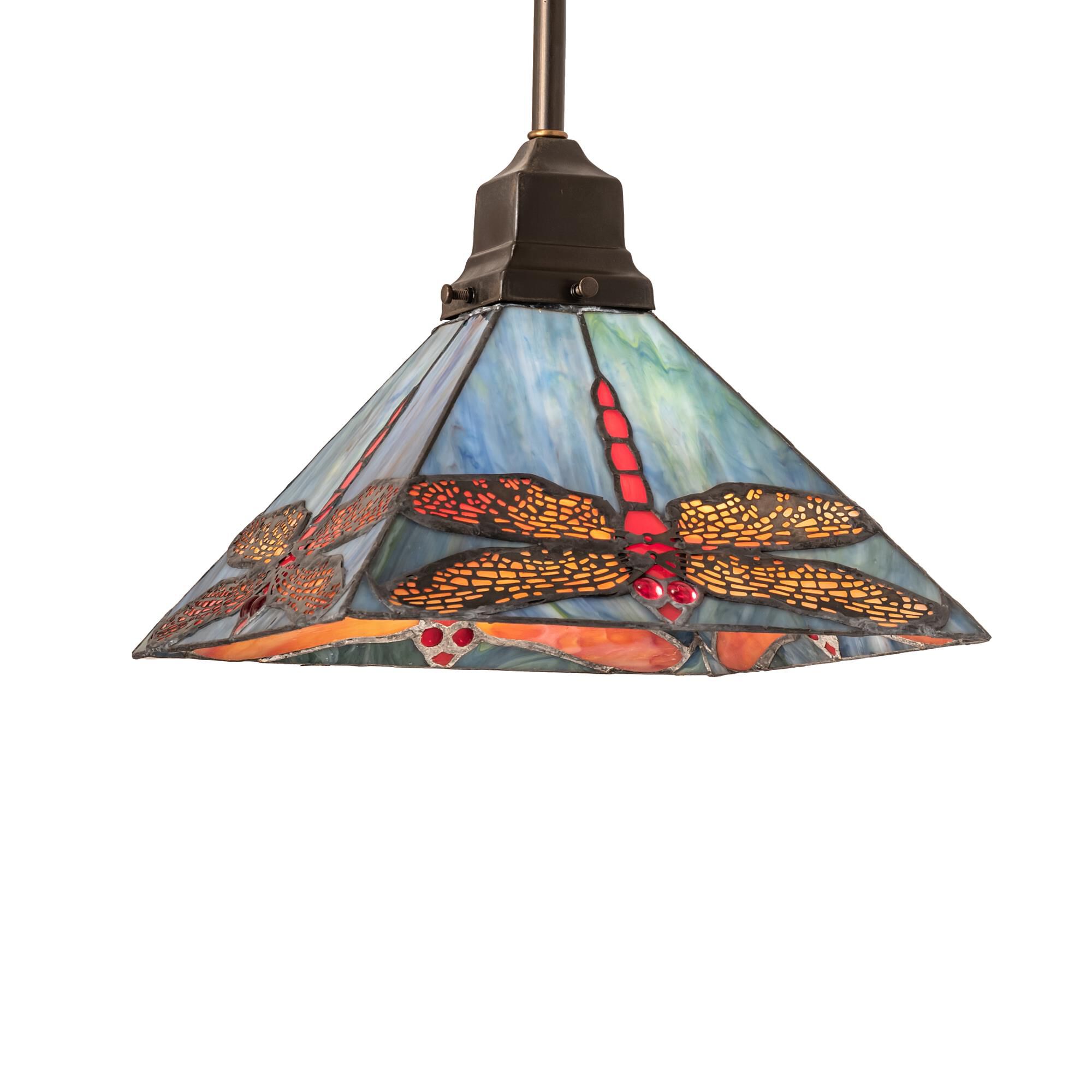 Meyda Lighting Prairie Dragonfly 14 Inch Mini Pendant