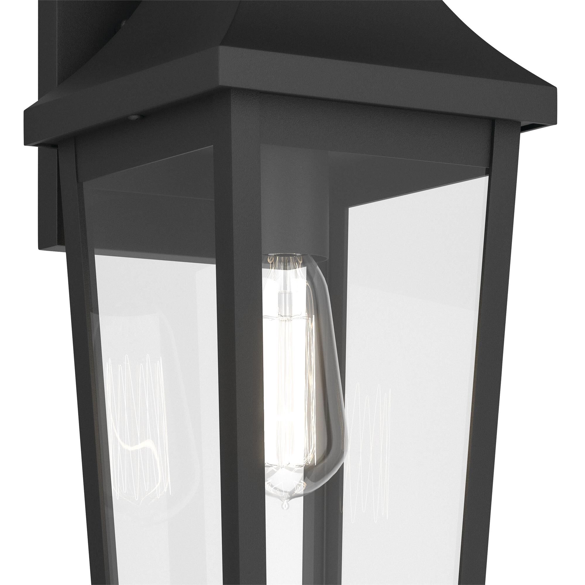 Shown in Textured Black finish and Clear glass