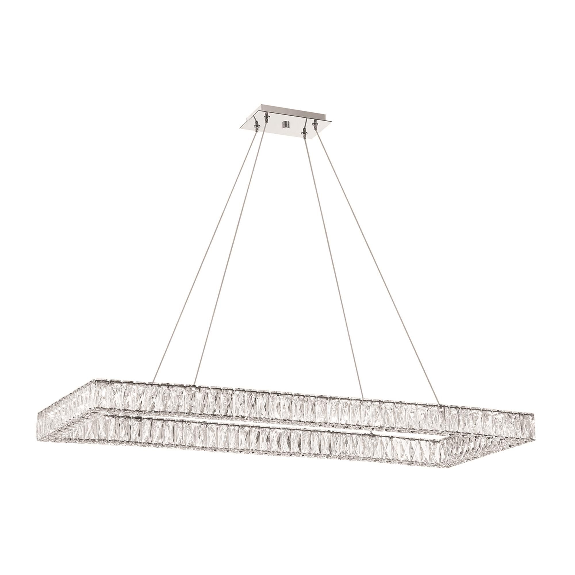 Shown in Polished Chrome finish and Clear Hand Cut crystal