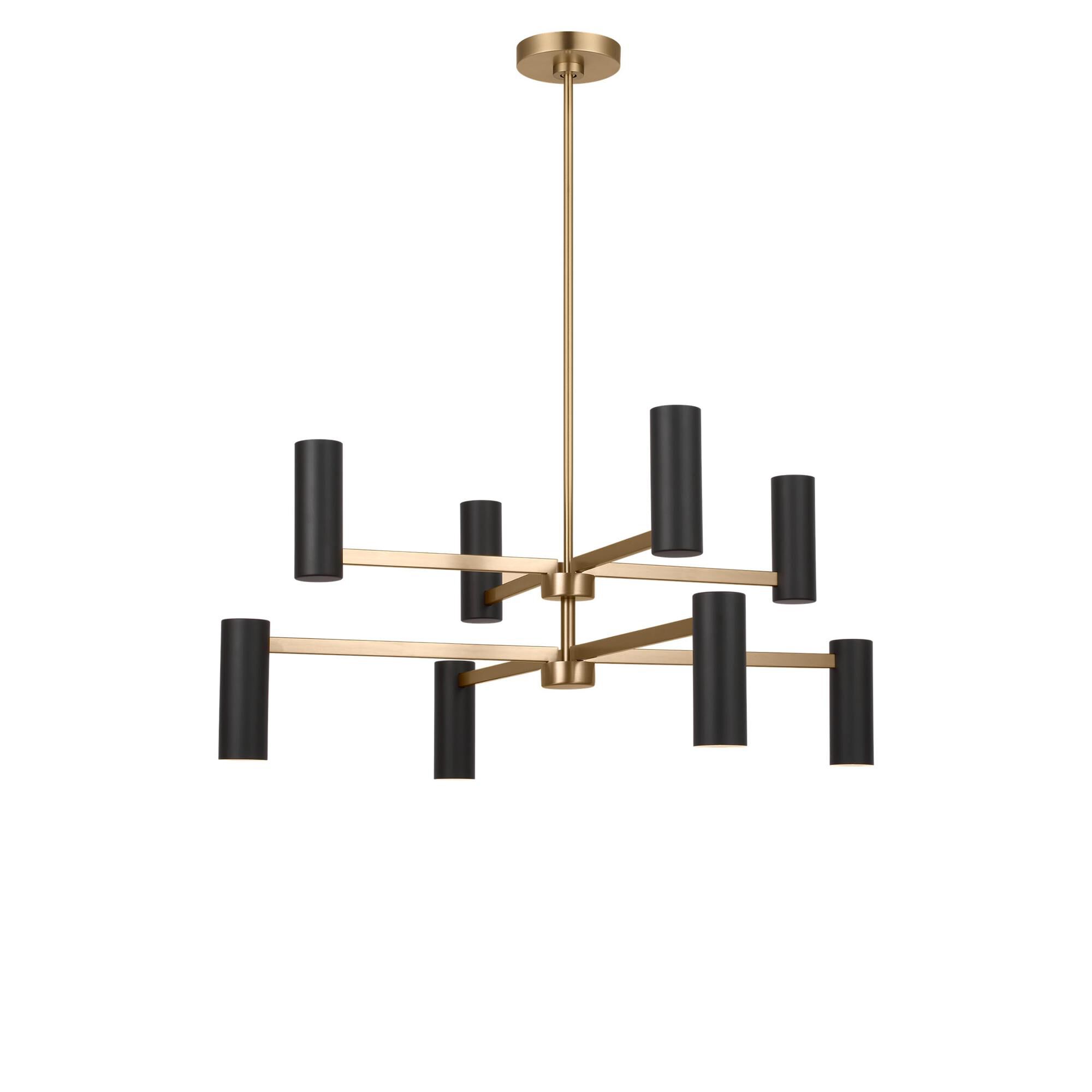 Shown in Satin Brass finish and Metal shade