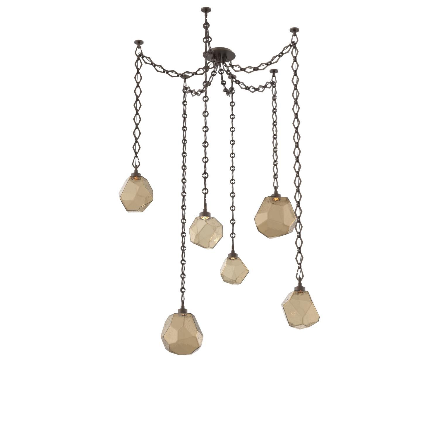 Levi Wilson Gem 17 Inch Multi Pendant Light by Hammerton Studio