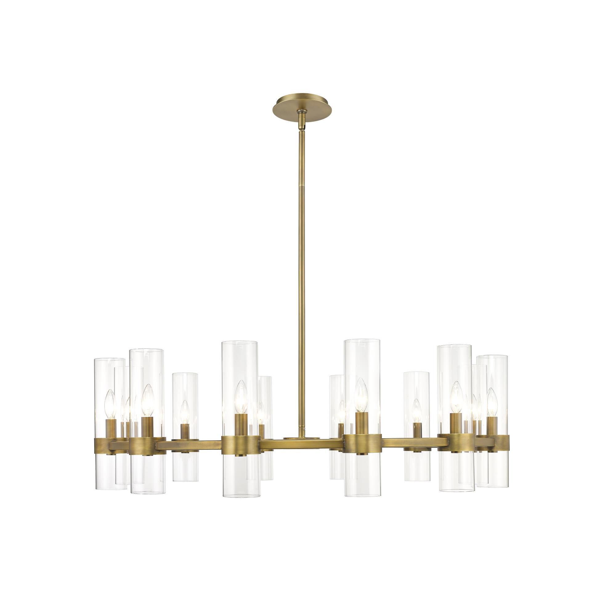 Shown in Rubbed Brass finish and Glass shade