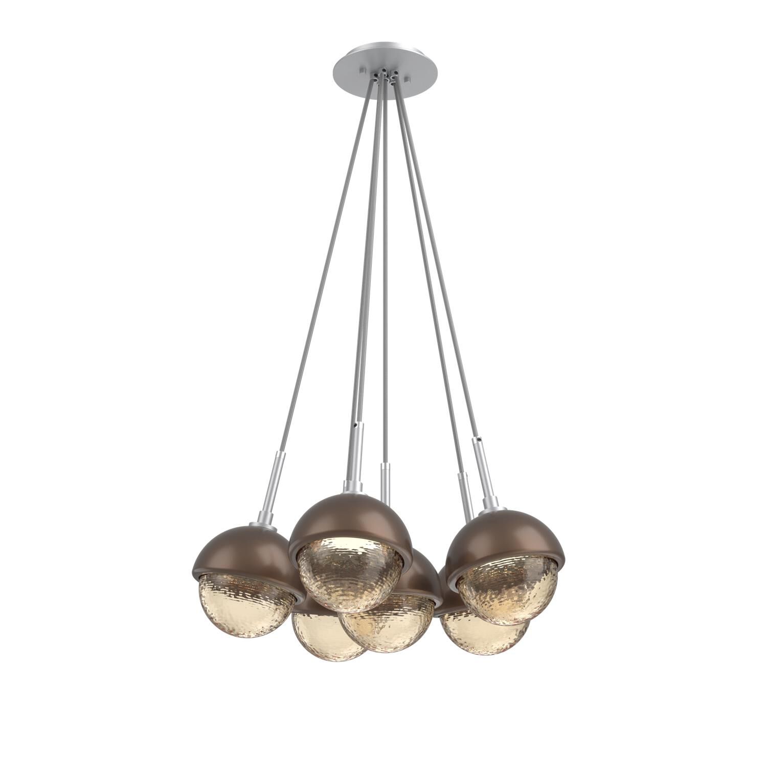 Levi Wilson Cabochon 19 Inch Multi Pendant Light by Hammerton Studio