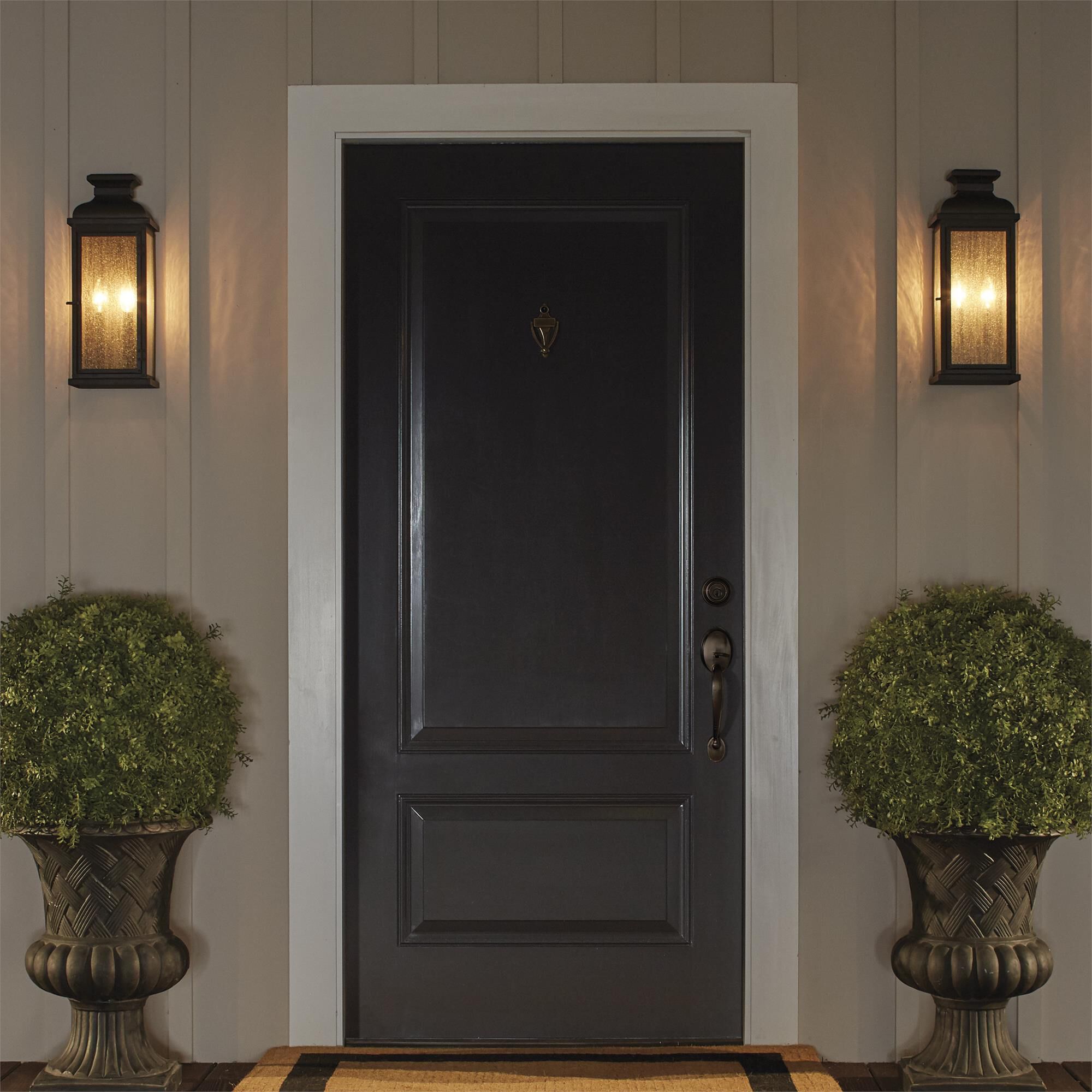 Sean Lavin Pediment 18 Inch 2 Light Outdoor Wall Light,