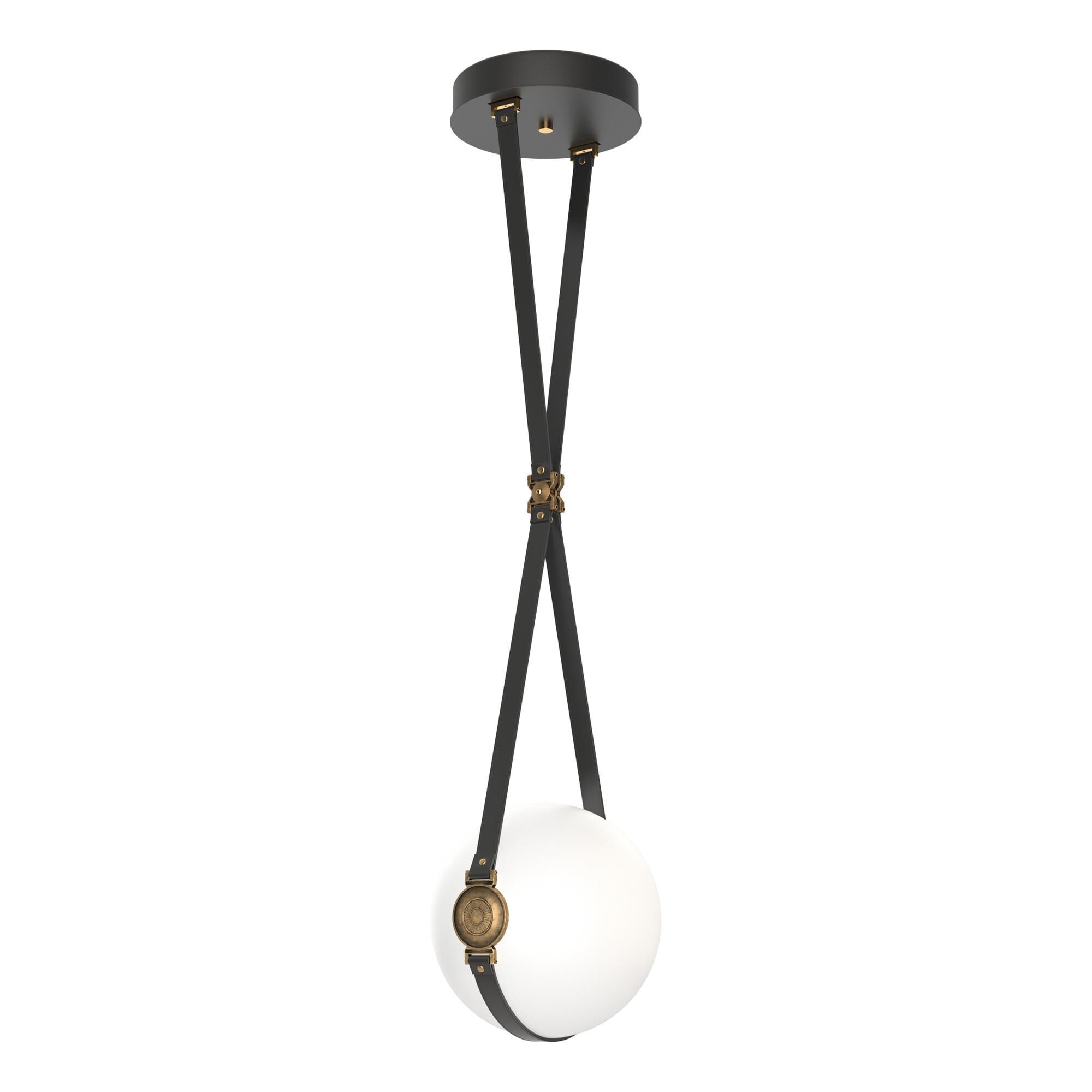Shown in Black finish and Opal glass and Antique Brass accent