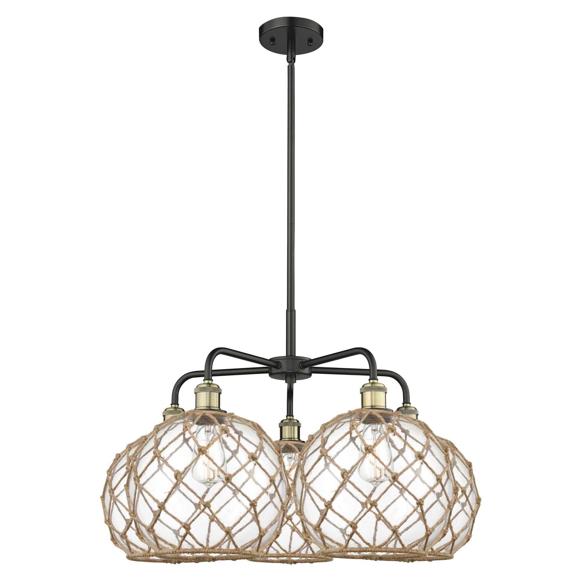 Bruno Marashlian Farmhouse Rope 29 Inch Chandelier by Innovations Lighting