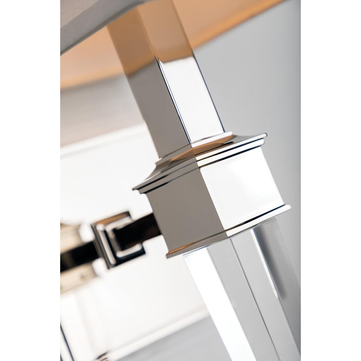 Shown in Polished Nickel finish and White Silk shade