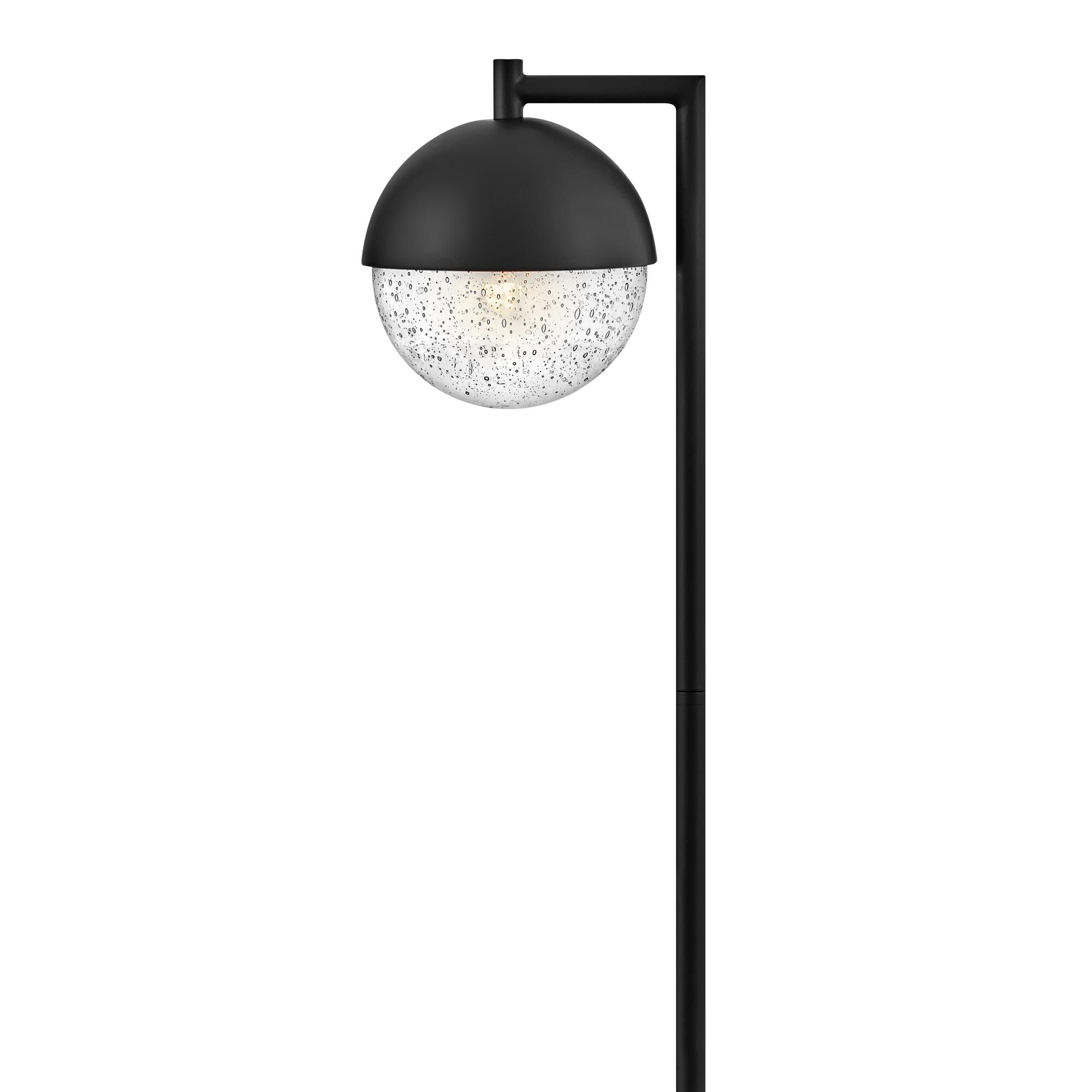 Shown in Satin Black finish and Clear Seedy glass