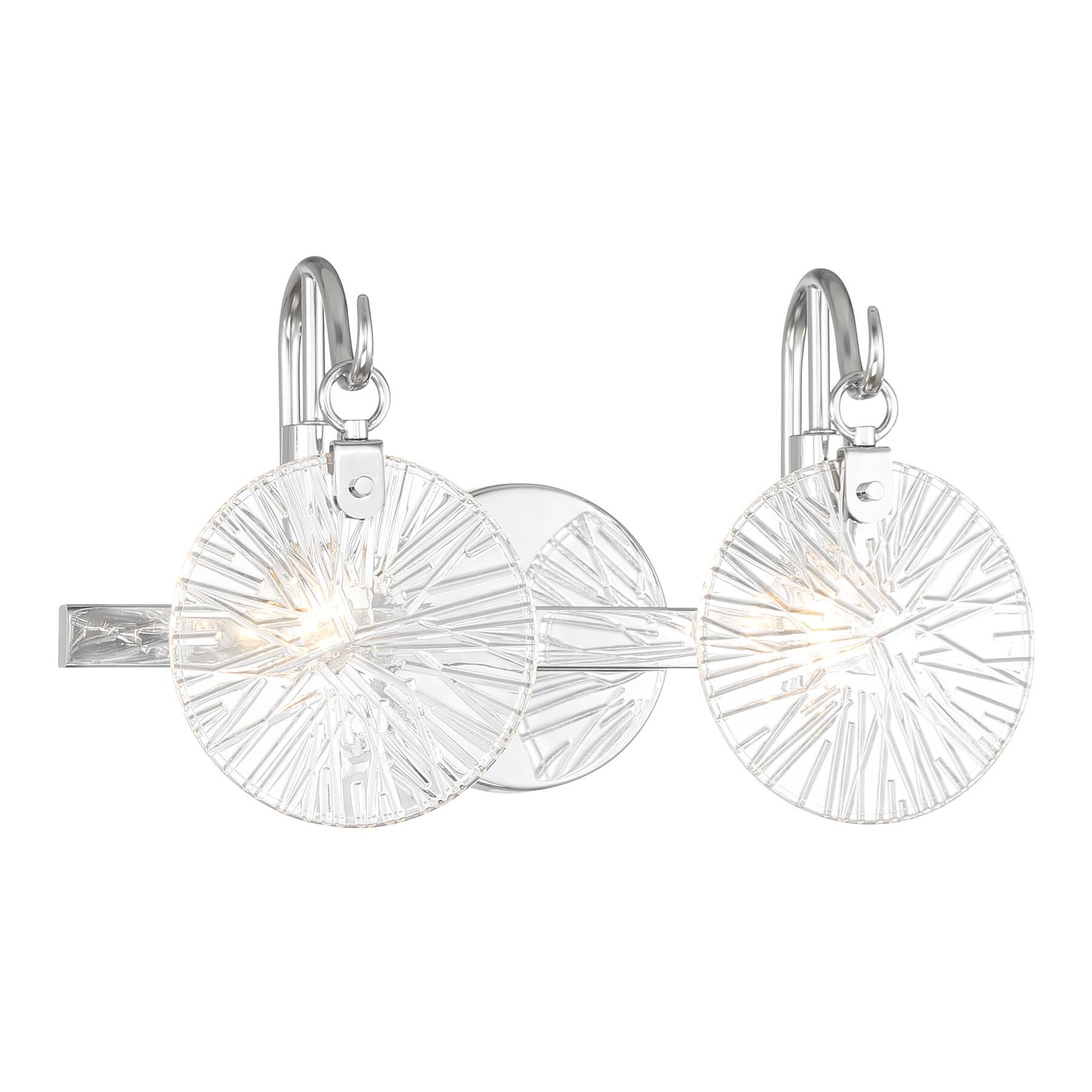 Shown in Polished Chrome finish and Clear Starburst glass