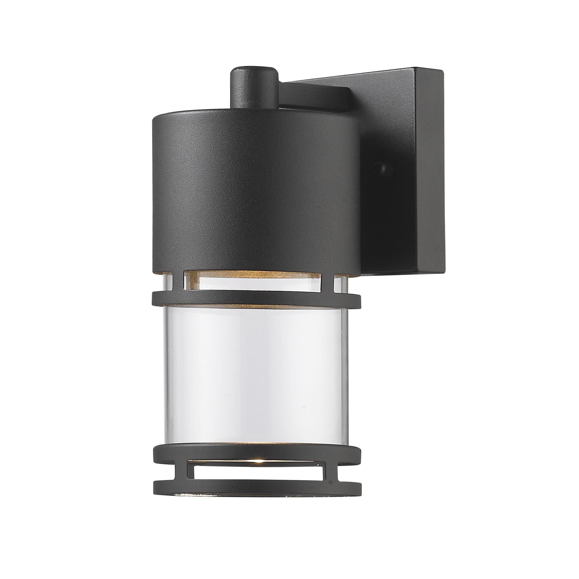 Shown in Black finish and Glass shade