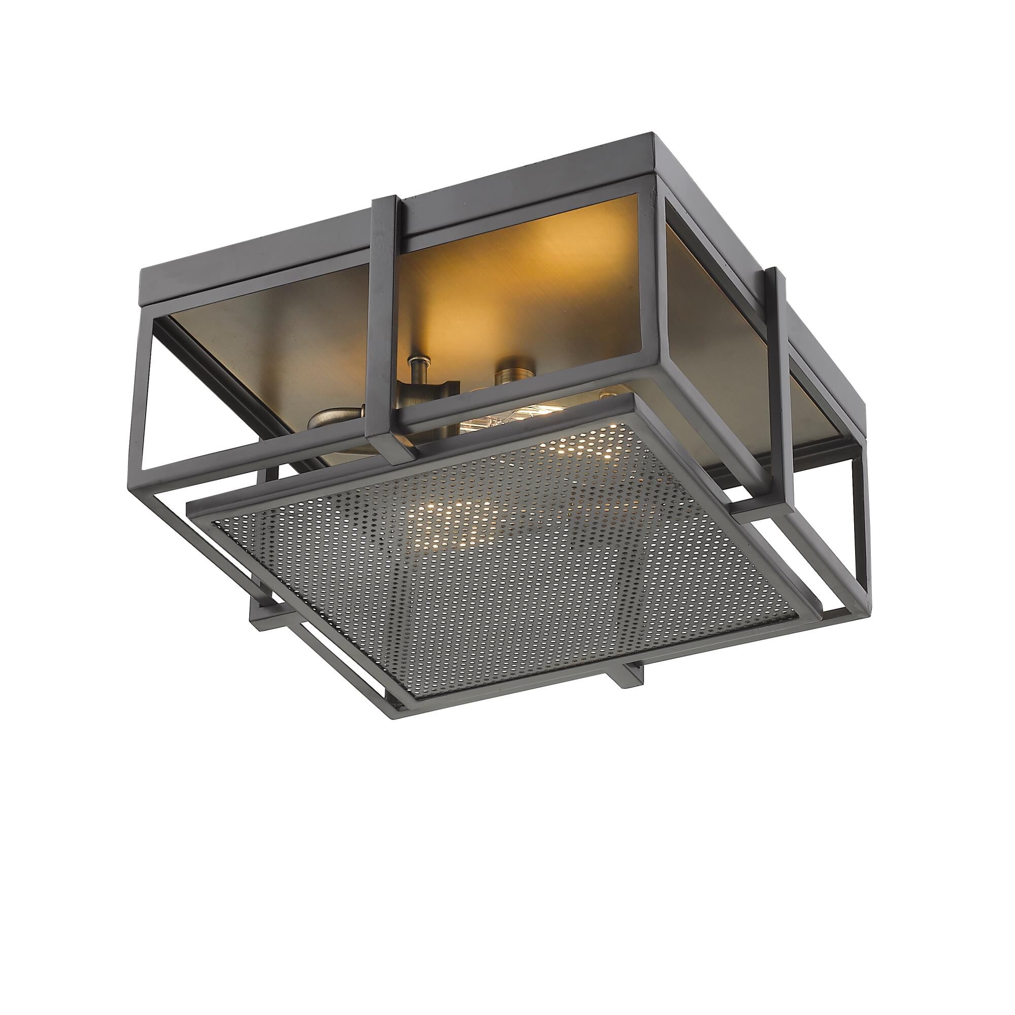 Shown in Bronze + Heritage Brass finish and --- glass and --- shade