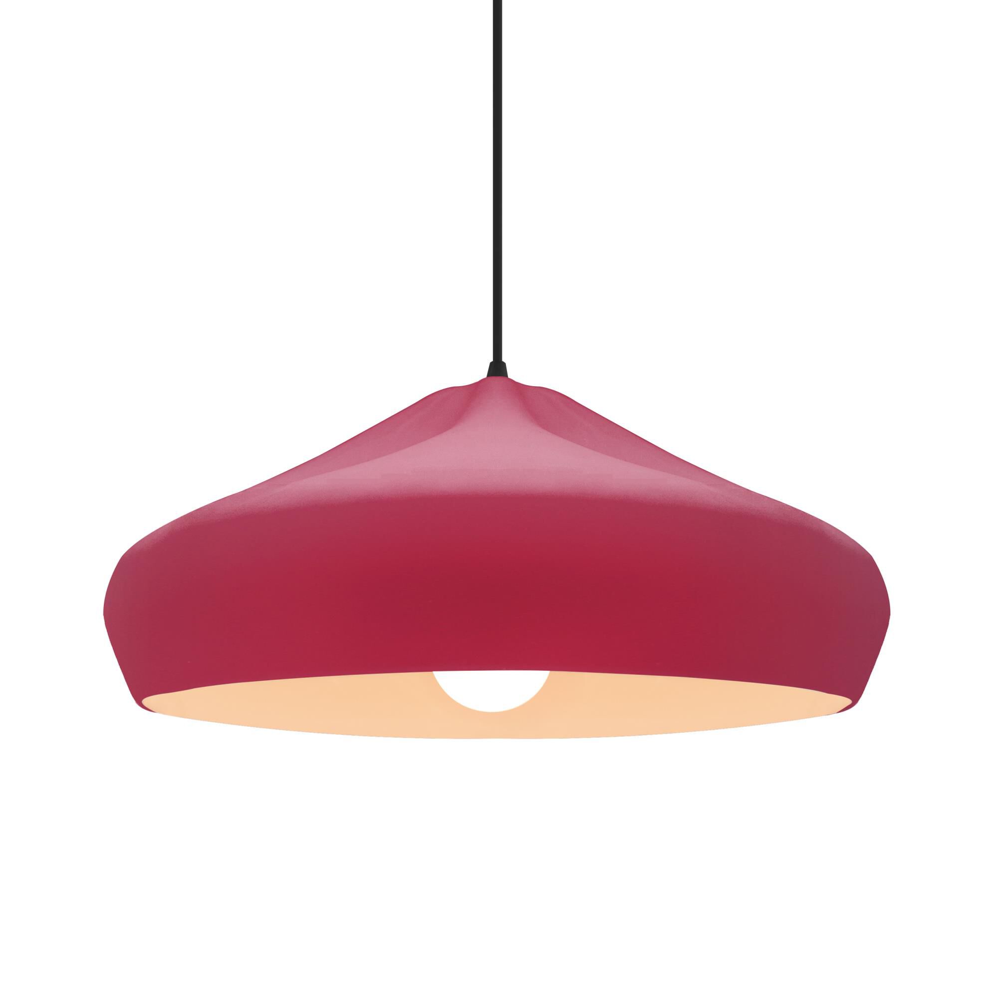 Shown in Matte Black finish and Cerise shade