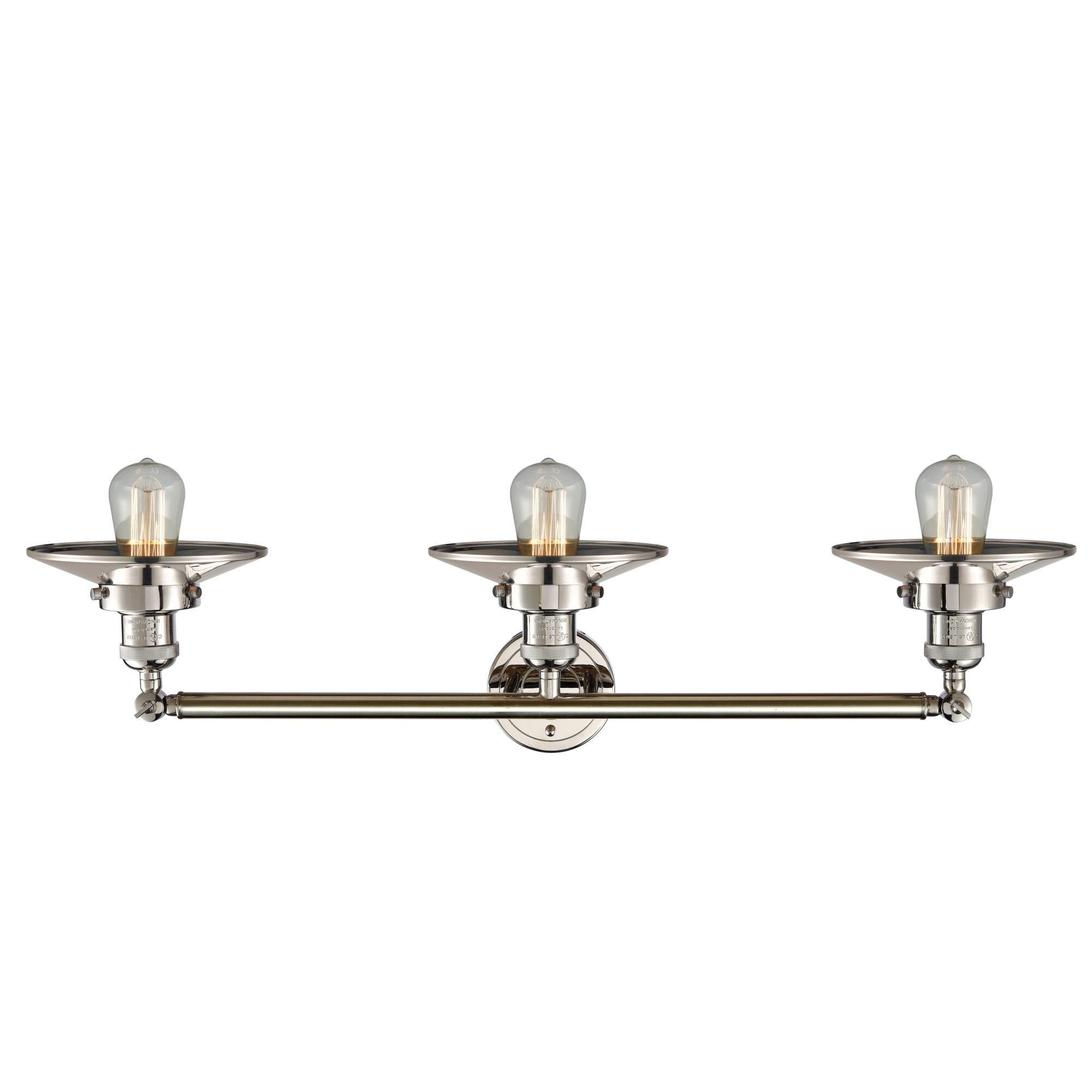 Shown in Polished Nickel finish and Polished Nickel shade