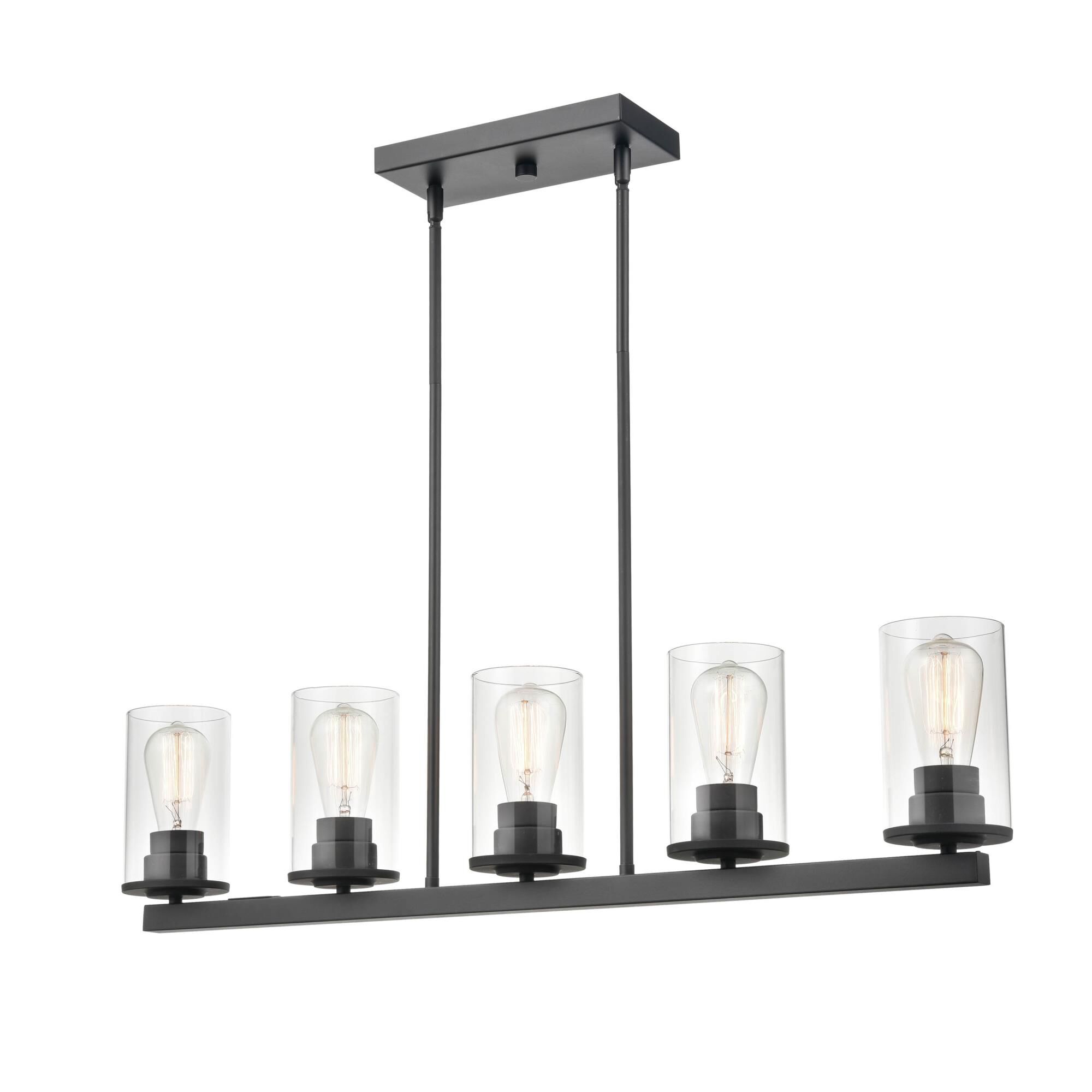 Shown in Matte Black finish and Clear glass