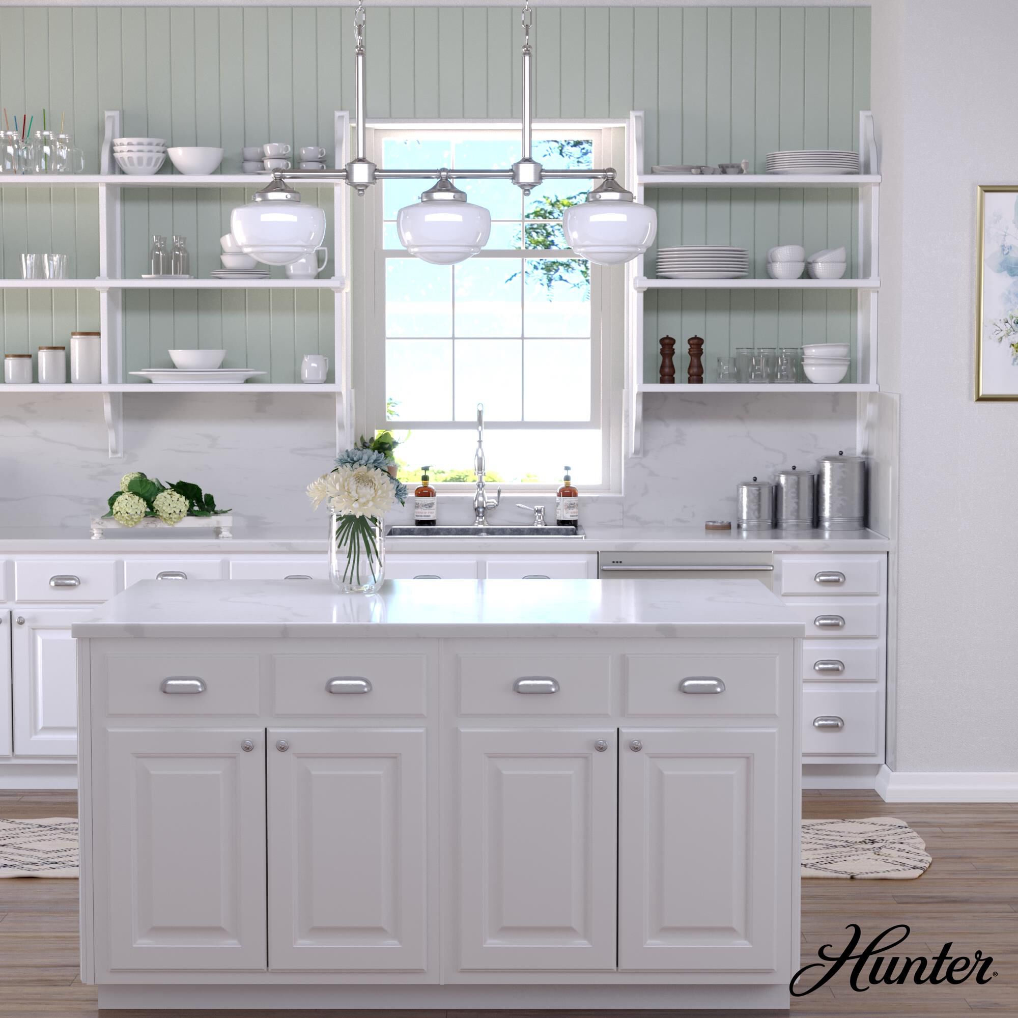 Saddle Creek 33 Inch 3 Light Linear Suspension Light by Hunter Fan