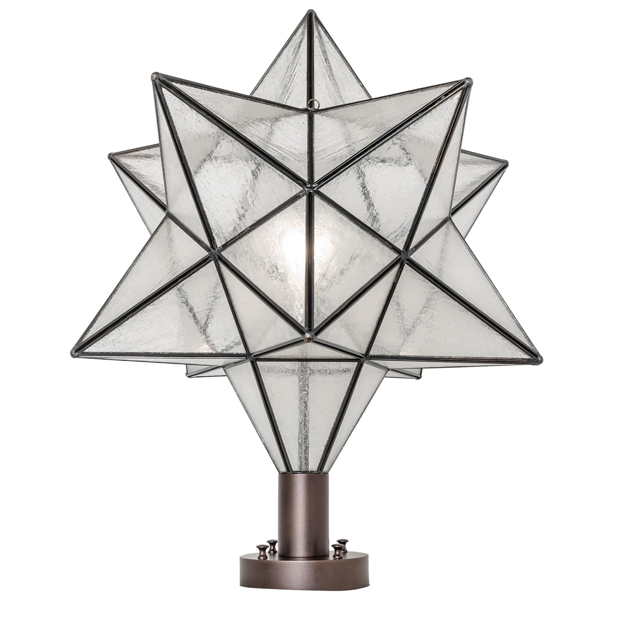 Meyda Lighting Moravian Star 26 Inch Tall Outdoor Post Lamp