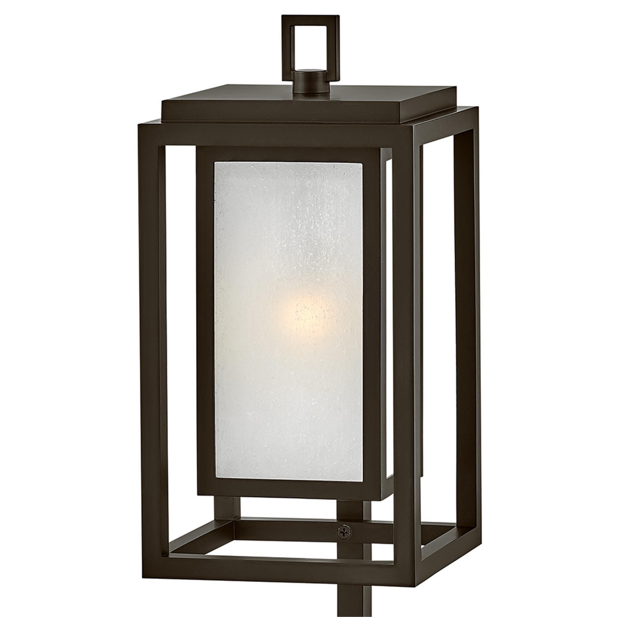 Shown in Oil Rubbed Bronze finish and Etched glass