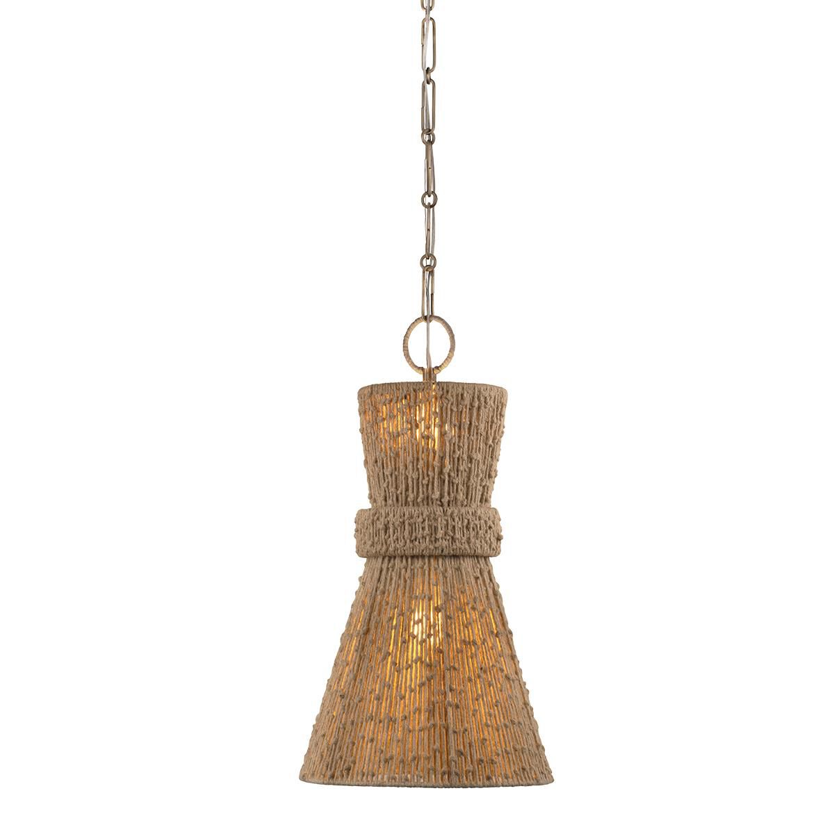 Shown in Patina Brass finish and Natural String shade