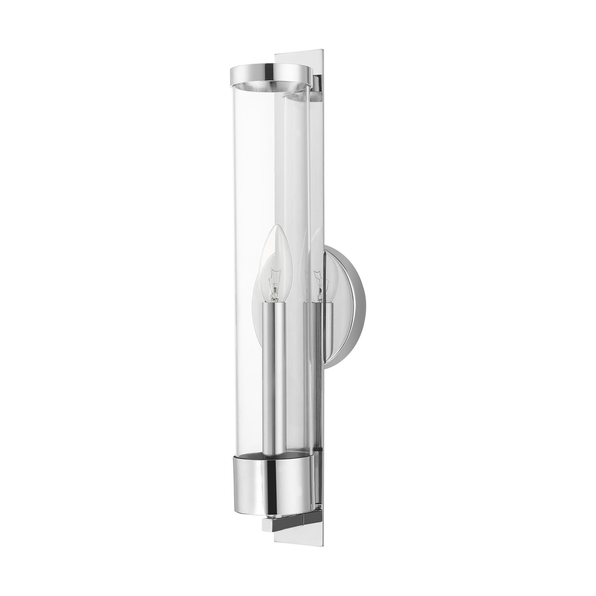 Shown in Polished Chrome finish and Clear glass and Clear Glass shade