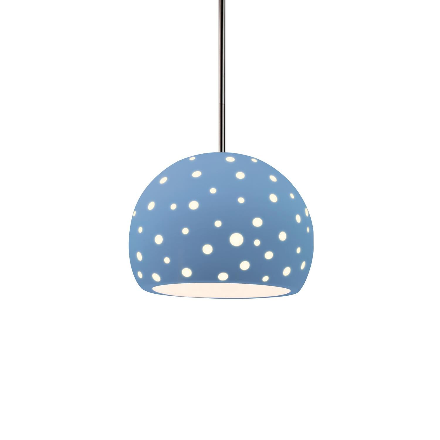 Perforated Globe 7 Inch Mini Pendant by Justice Design Group