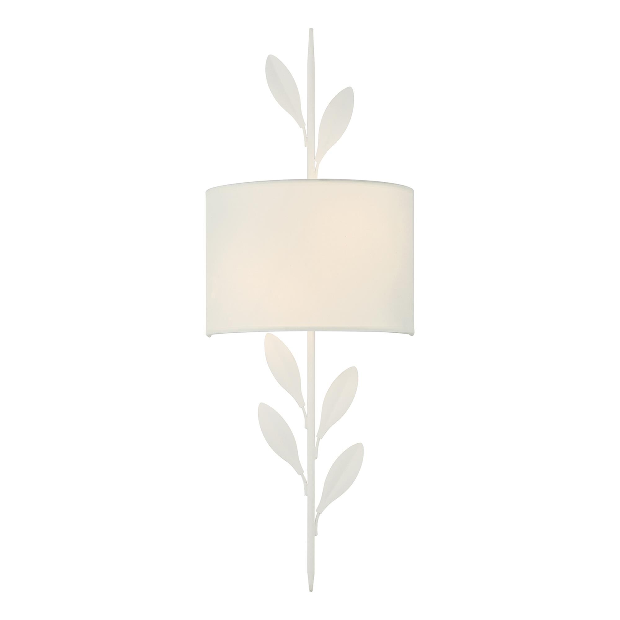 Shown in Matte White finish and Silk shade