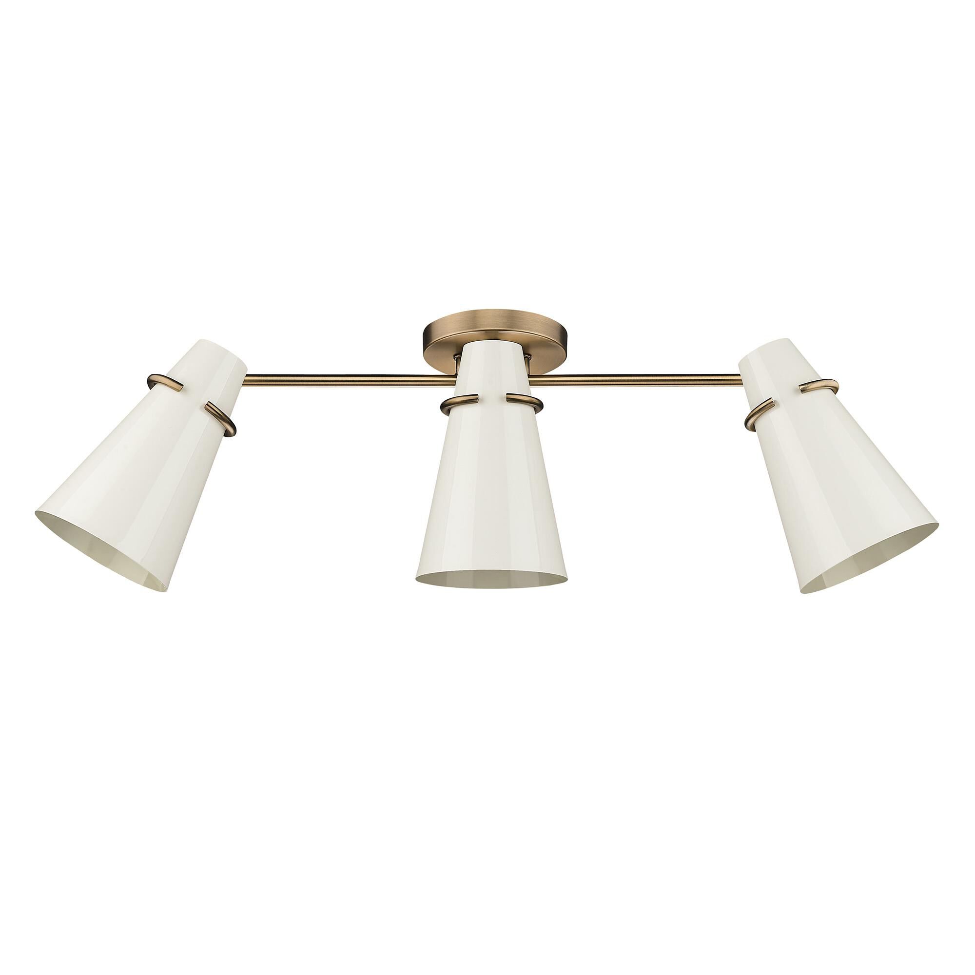 Reeva 29 Inch 3 Light Semi Flush Mount by Golden Lighting