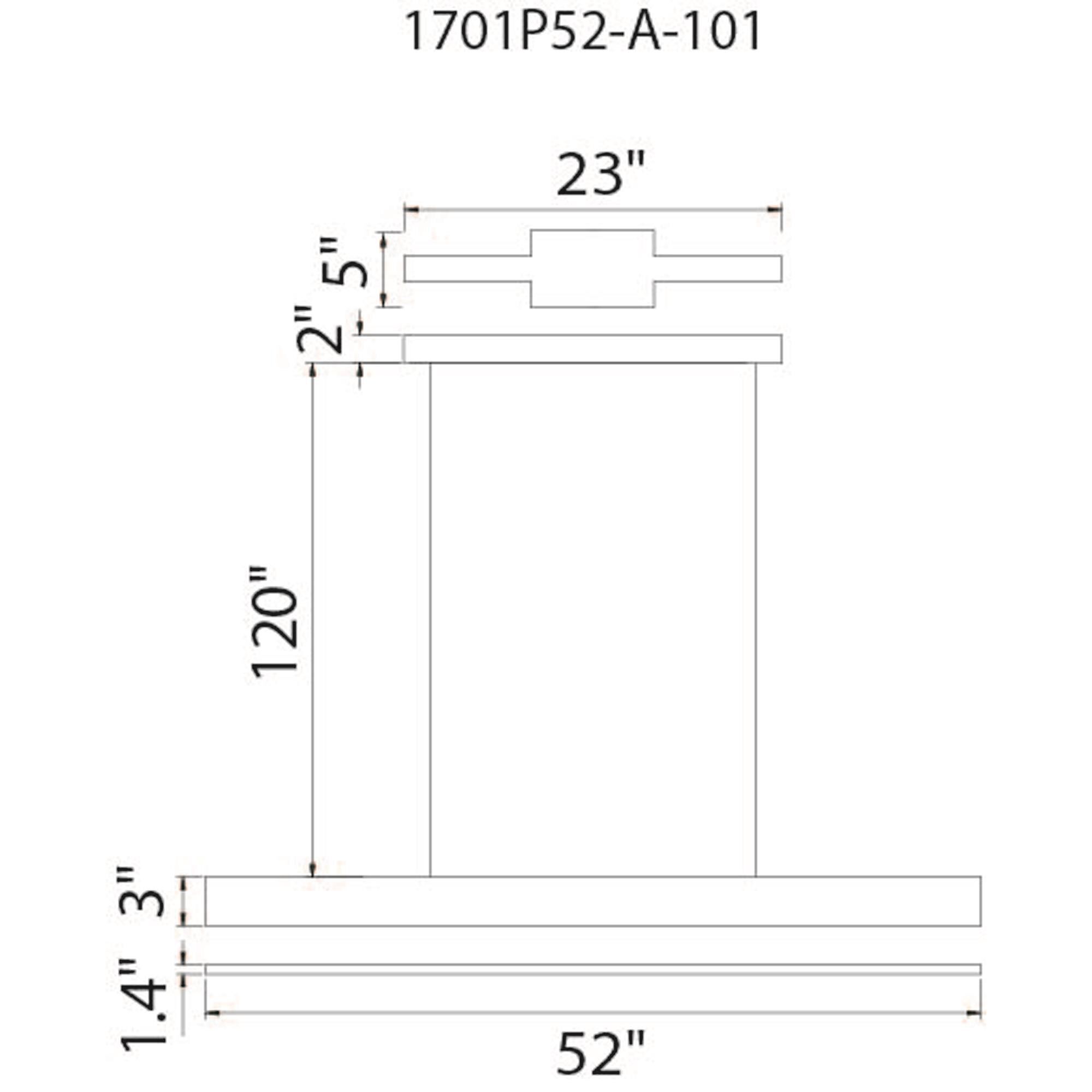 CWI Lighting Pienza 52 Inch Linear Suspension Light