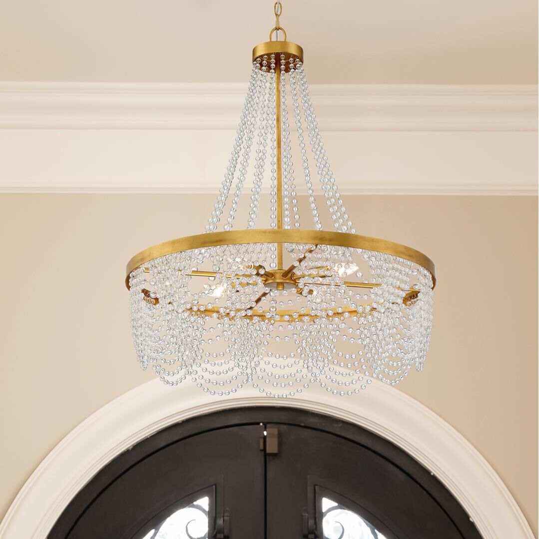 Fiona 27 Inch 4 Light Chandelier by Crystorama