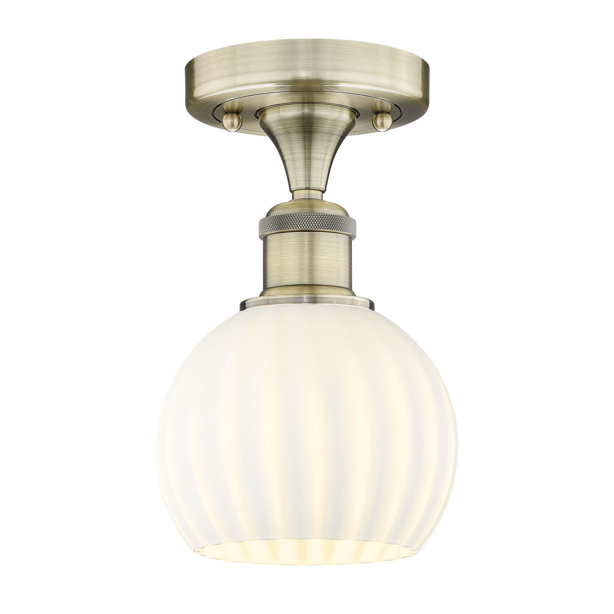 Bruno Marashlian White Venetian 6 Inch Semi Flush Mount by Innovations Lighting