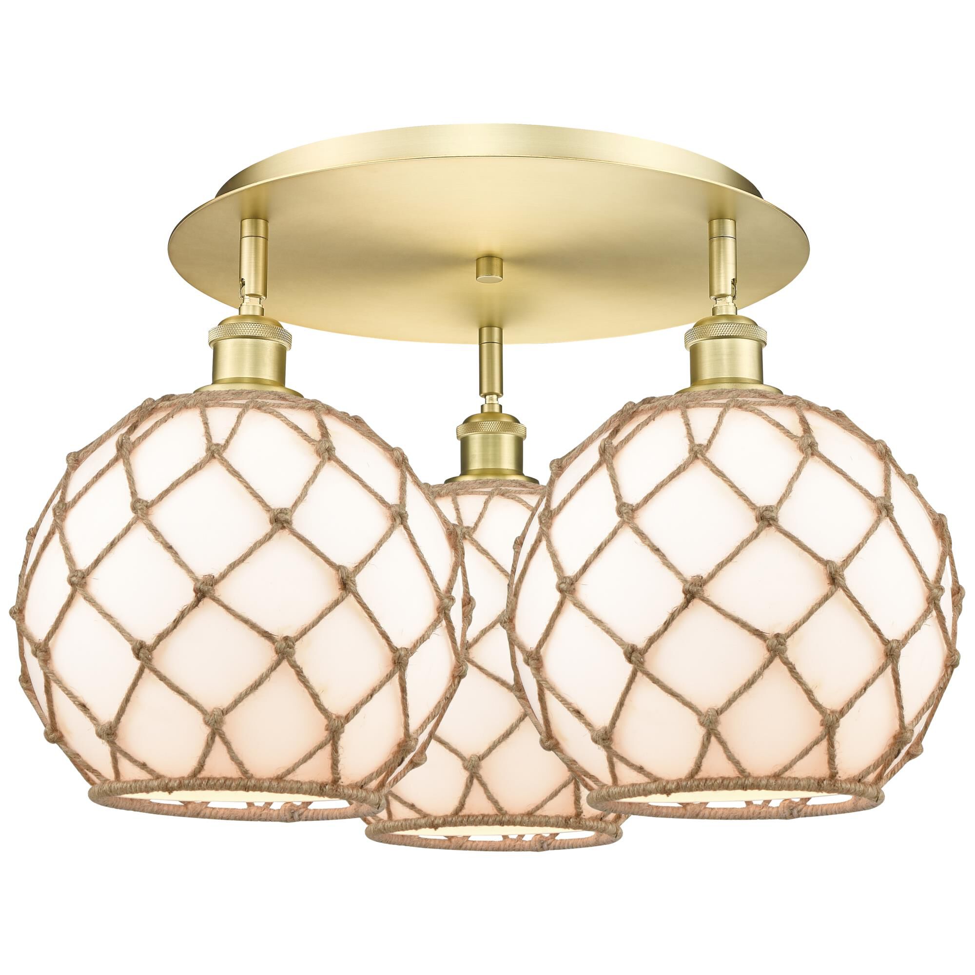 Bruno Marashlian Farmhouse Rope 22 Inch Flush Mount by Innovations Lighting