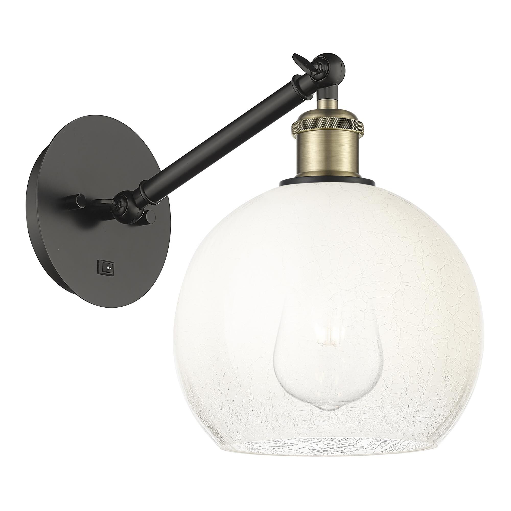 Shown in Black Antique Brass finish and Opal glass