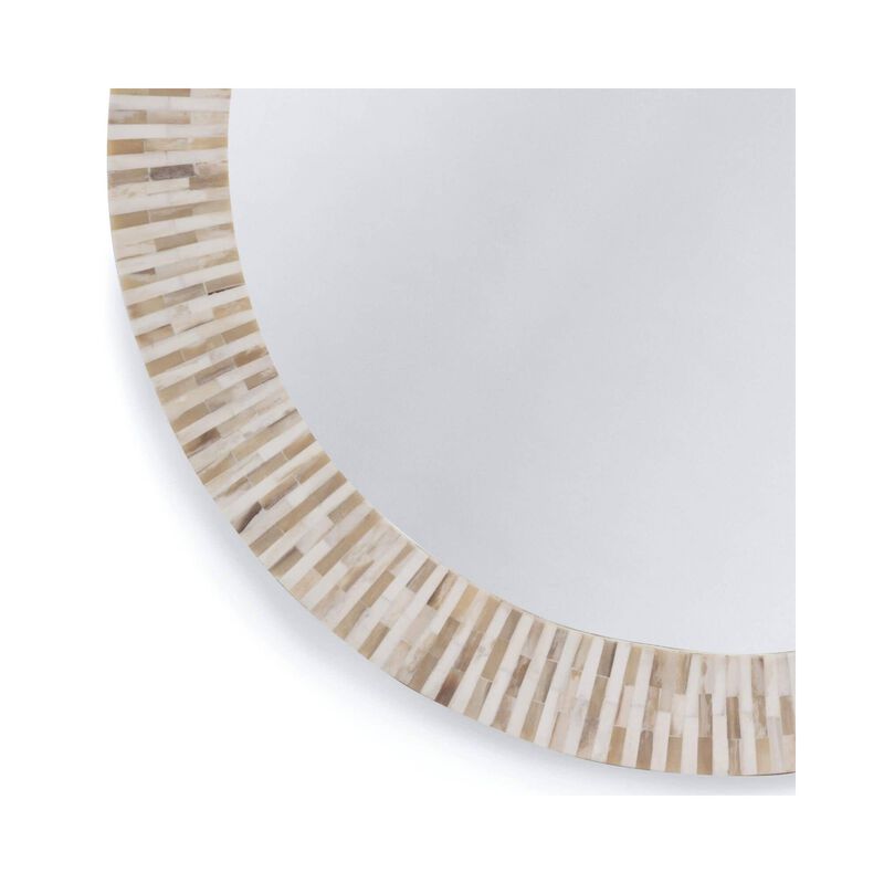 Multitone Bone Small Decorative Mirror by Regina Andrew